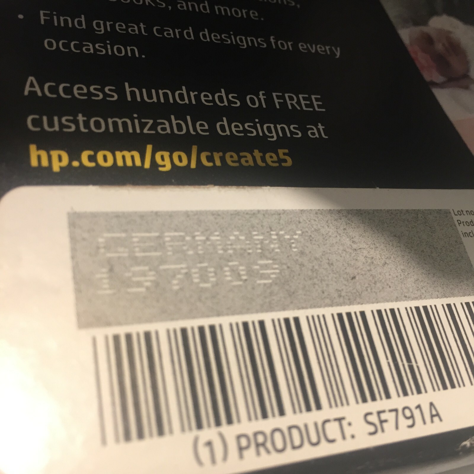 Lot of 2 boxes of HP Photo paper, 5×7, 4×6 – open box.