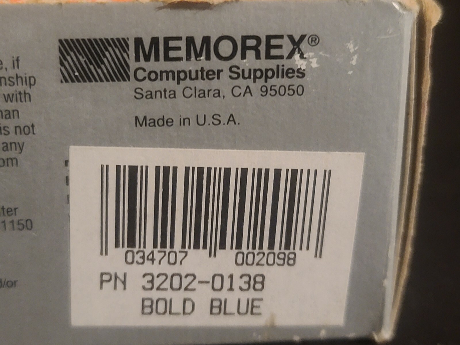 NEW IN BOX Memorex Banner Paper Bold Blue Dot Matrix Printer-I