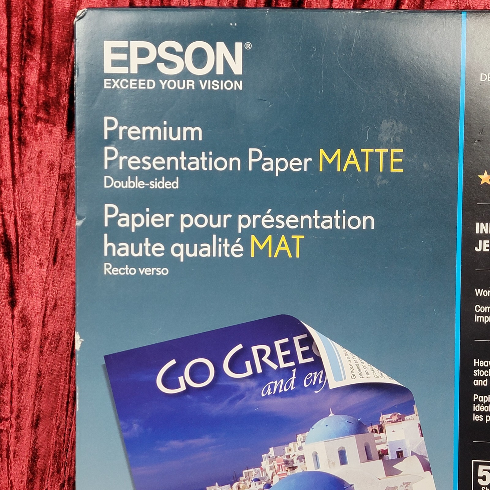 NIP NEW Epson Premium Presentation Paper MATTE 8.5×11″ Double-sided 50 Sheets