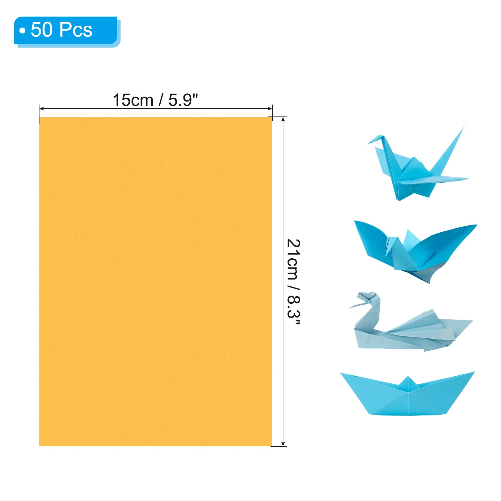 Orange Fluorescent Copy Paper, 50 Sheets A5 8.3×5.9″ 70g/m²