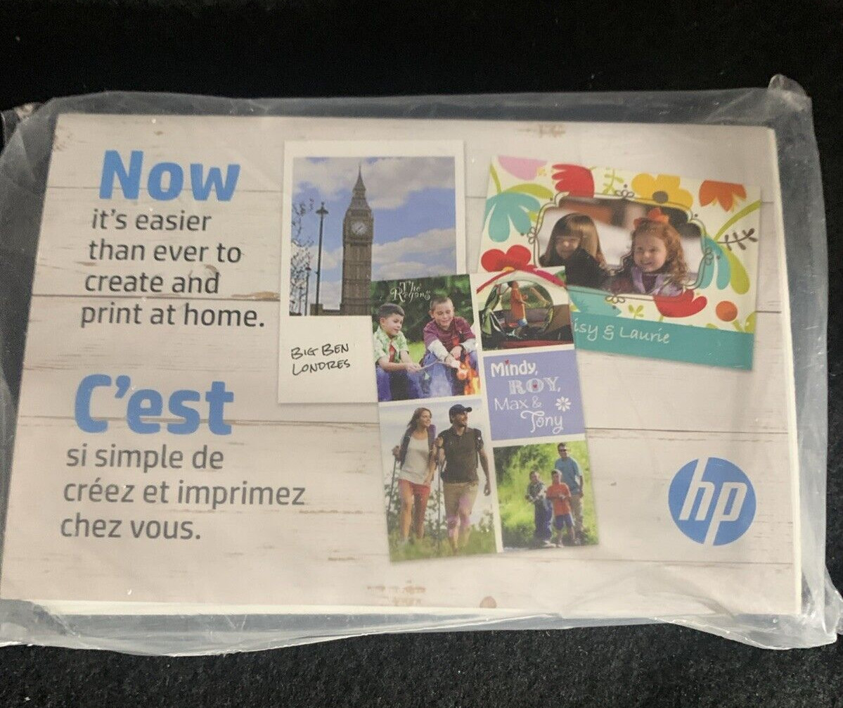 HP~PHOTO PAPER~SOFT GLOSS SEMI-GLACE~4/6~100 SHEETS~NEW