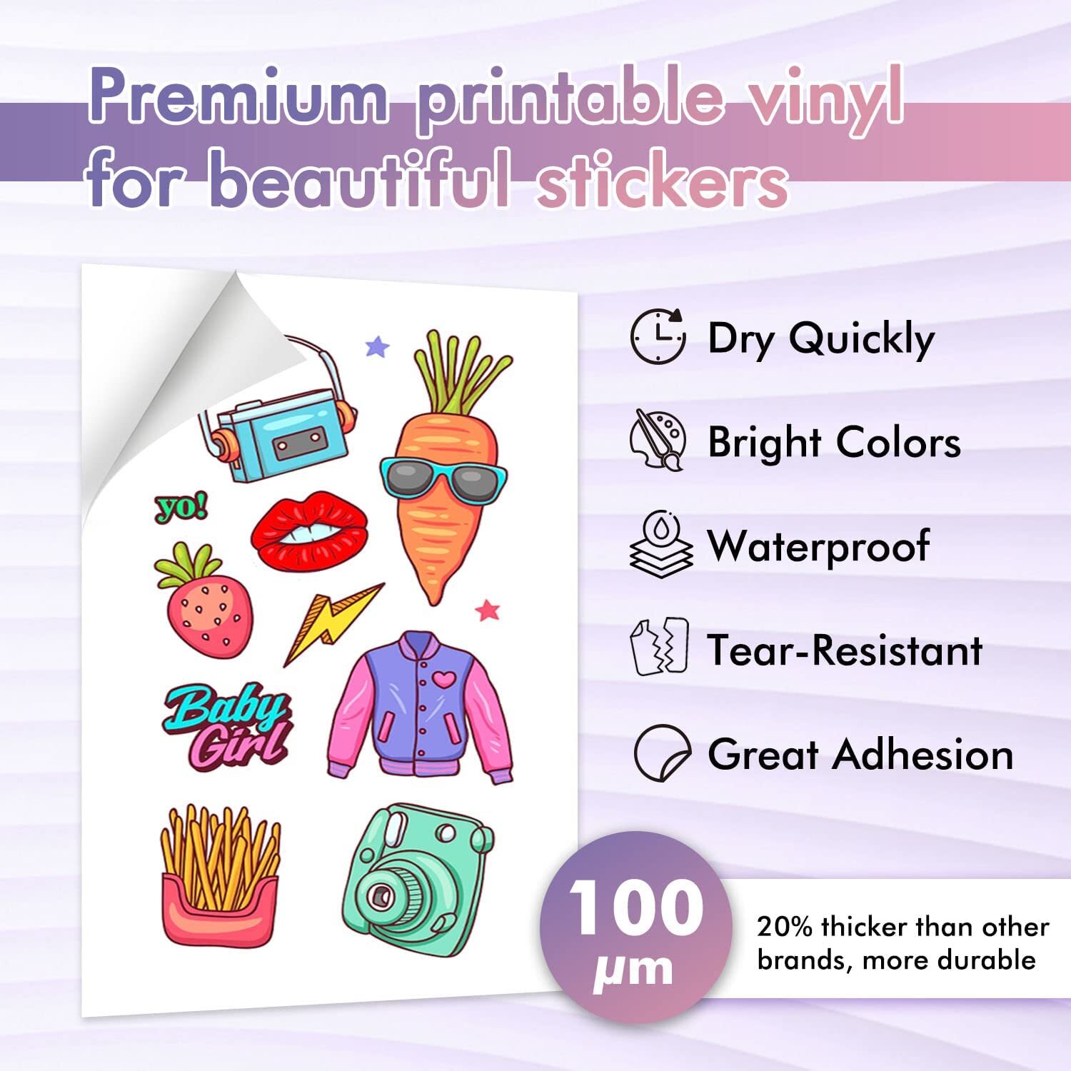 Lot 11×17 / 8.5×11 Glossy White KOALA Printable Vinyl Sticker Paper Water Proof