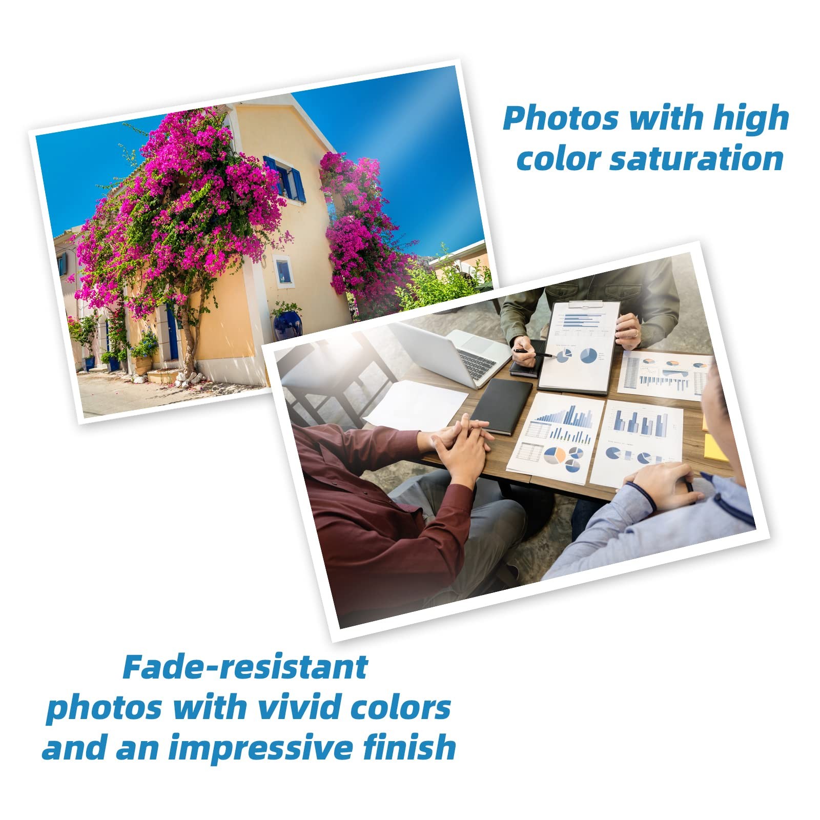 Letter Size Glossy Paper 100 Sheets for Dye Ink Printer 135gsm, White