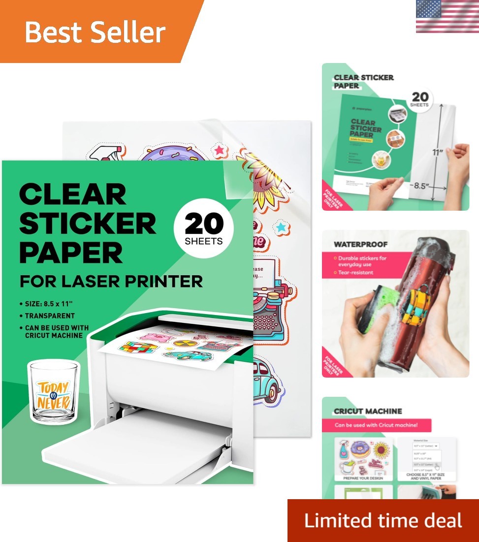 Biodegradable Clear Sticker Paper for Laser Printing – Craft in Style 20 Sheets
