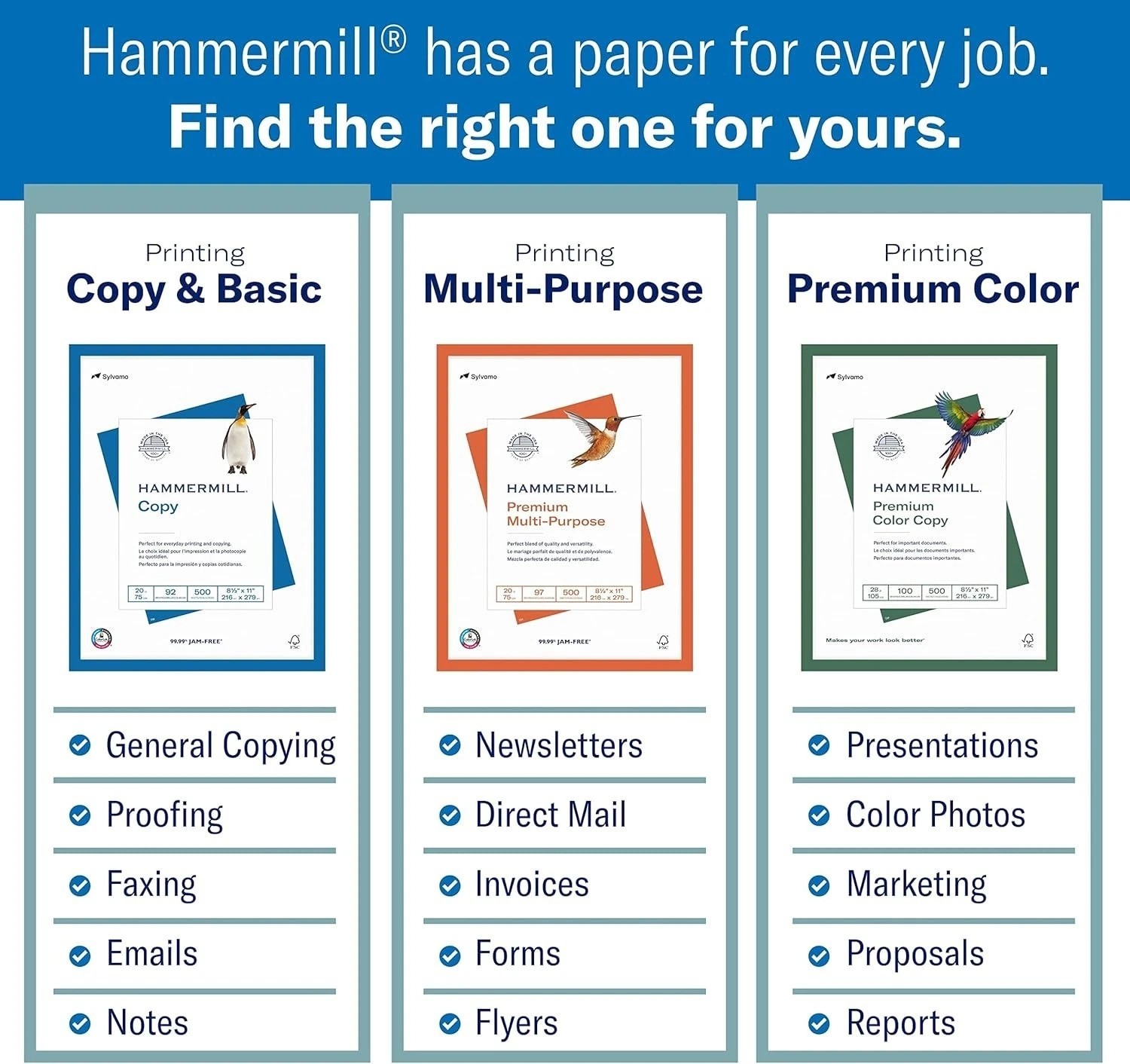 High-Quality 20 lb Printer Paper, 8.5 x 11, 4000 Sheets – ColorLok Tech Included