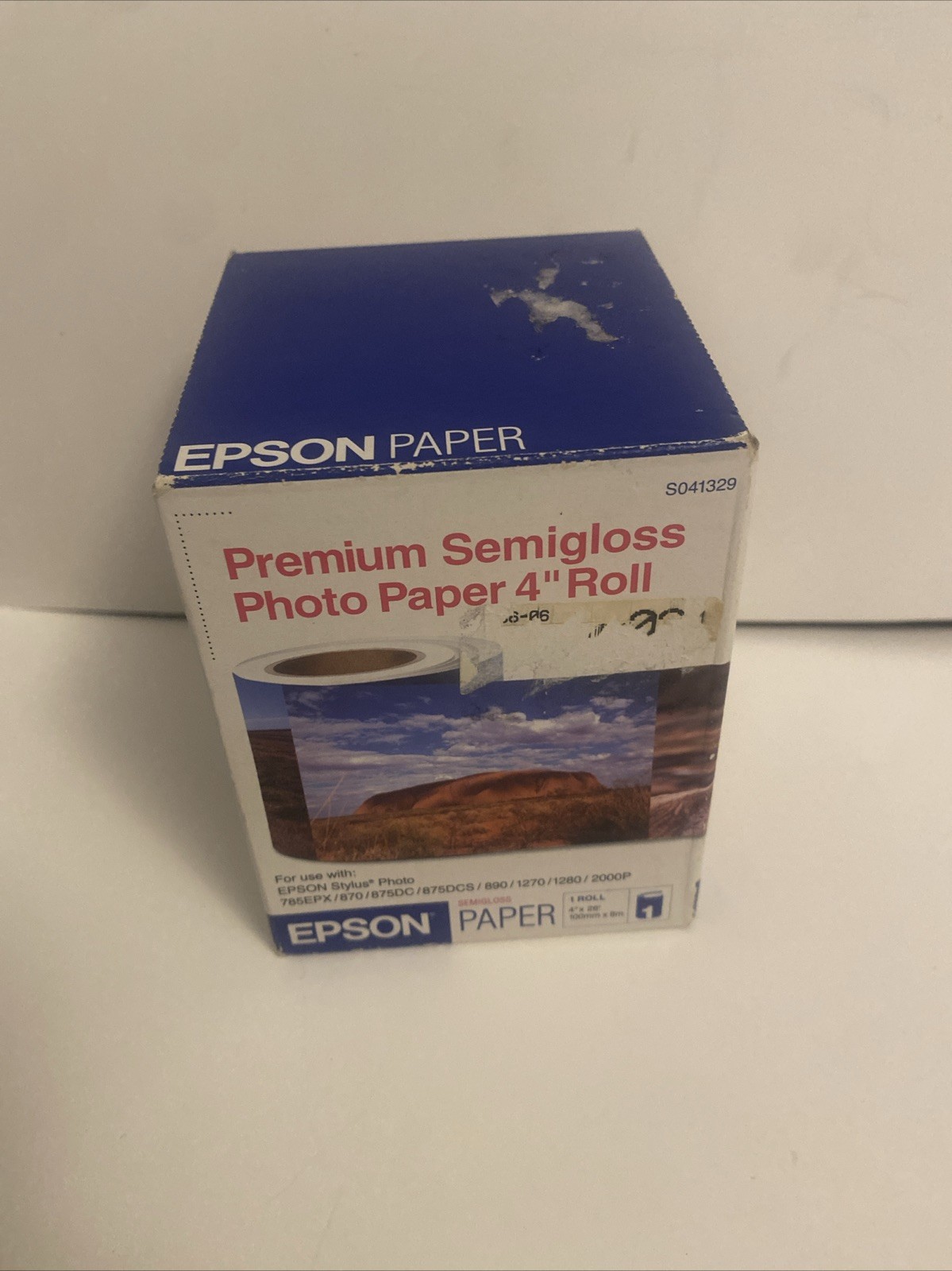 Epson Premium Semi Gloss Photo Paper 4″ Roll 26’ -S041329 Open Box