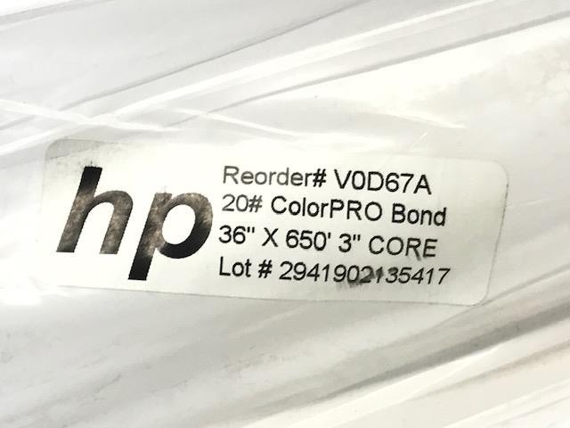 HP 20 lb Bond Paper with ColorPRO Technology (36″ x 650′ Rolls, 2-Pack)