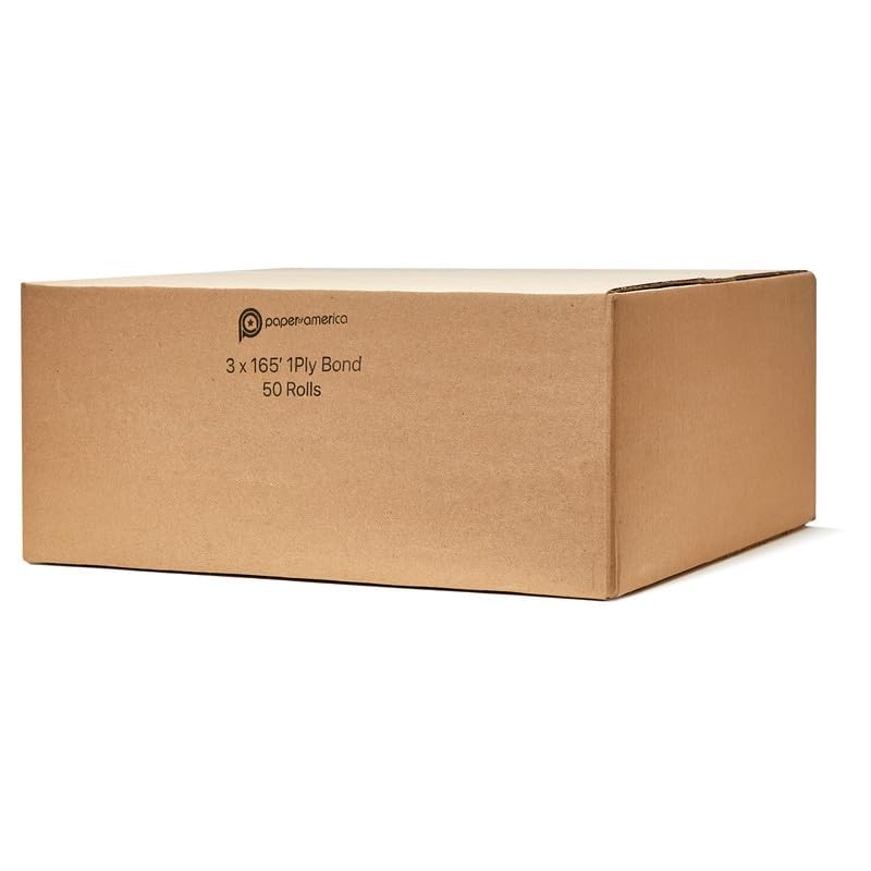 (50 Rolls) 3″ x 165′ 1-Ply Bond Receipt Paper POS Cash 3 x 165, white