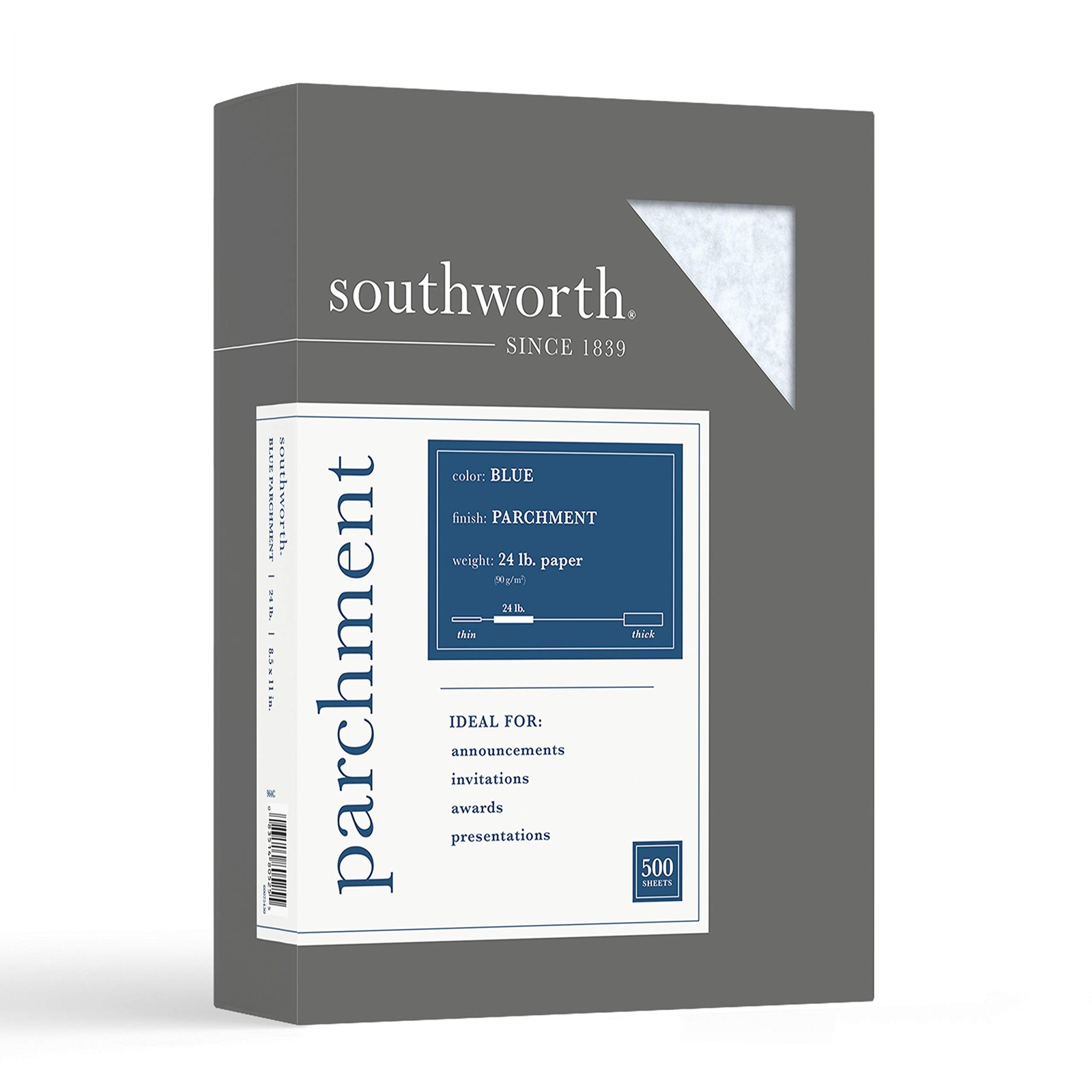 Southworth 8.5-inch x 11-inch Specialty Paper, 24 8 1/2 In X 11 In, Blue