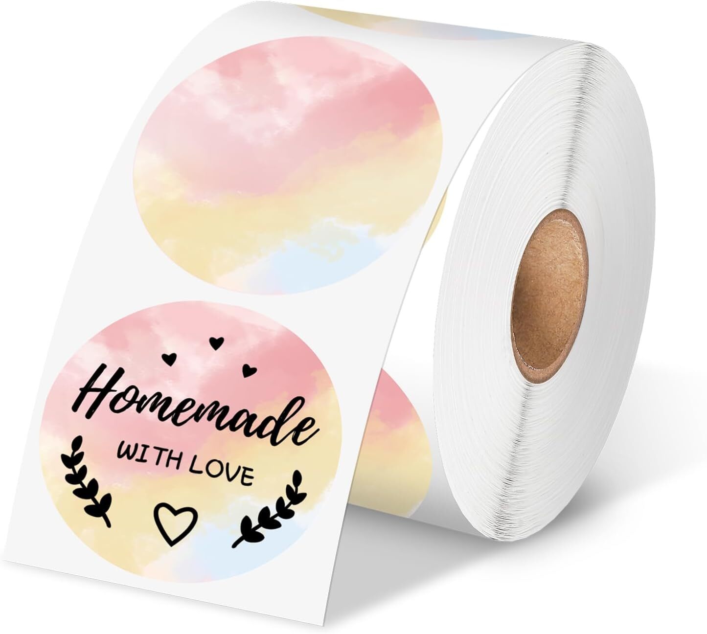 2″ Circle Gradient Color Round Thermal Labels DIY Logo Design For PM-241BT