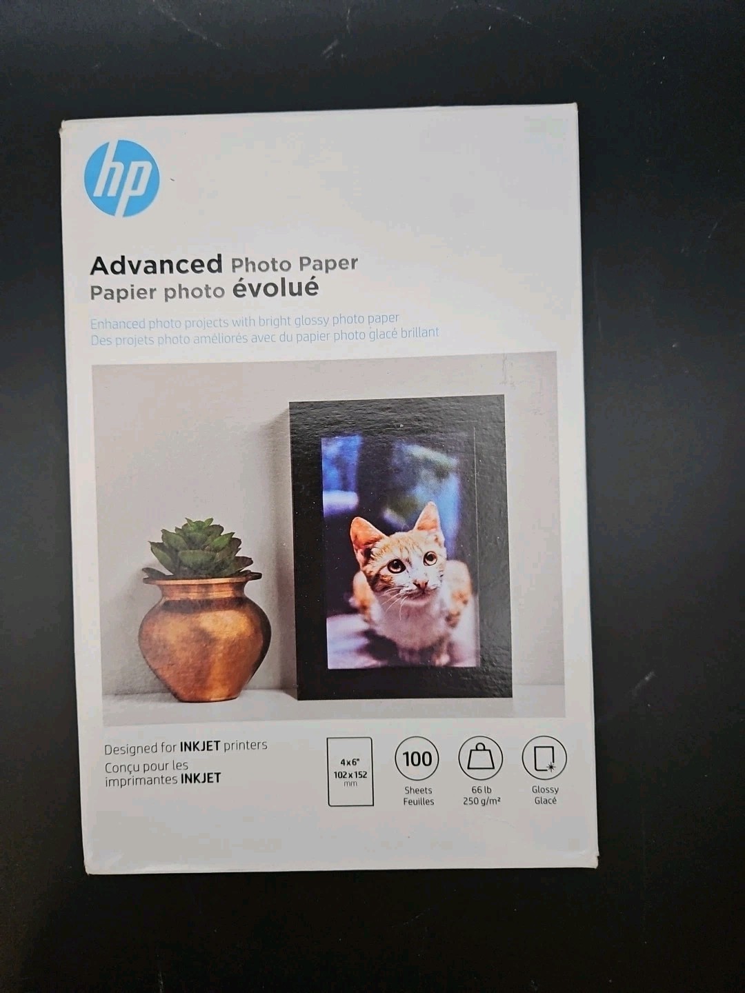 Hewlett Packard 4 x 6 inch Glossy Printer Paper – 100 Sheets Q6638A NIB