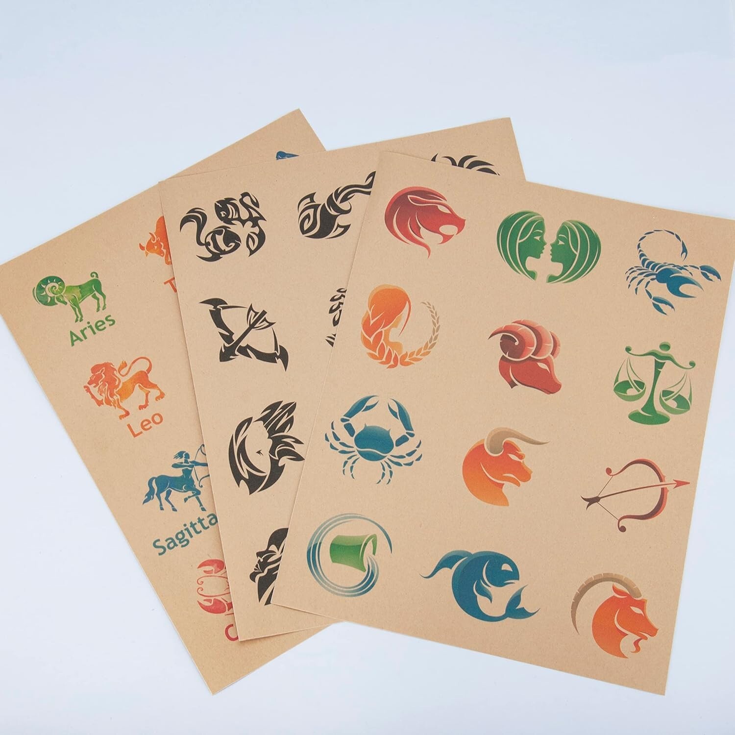 100 Full Sheet Kraft Paper Sticker Paper, Printable Brown Labels, 8.5″ x 11″