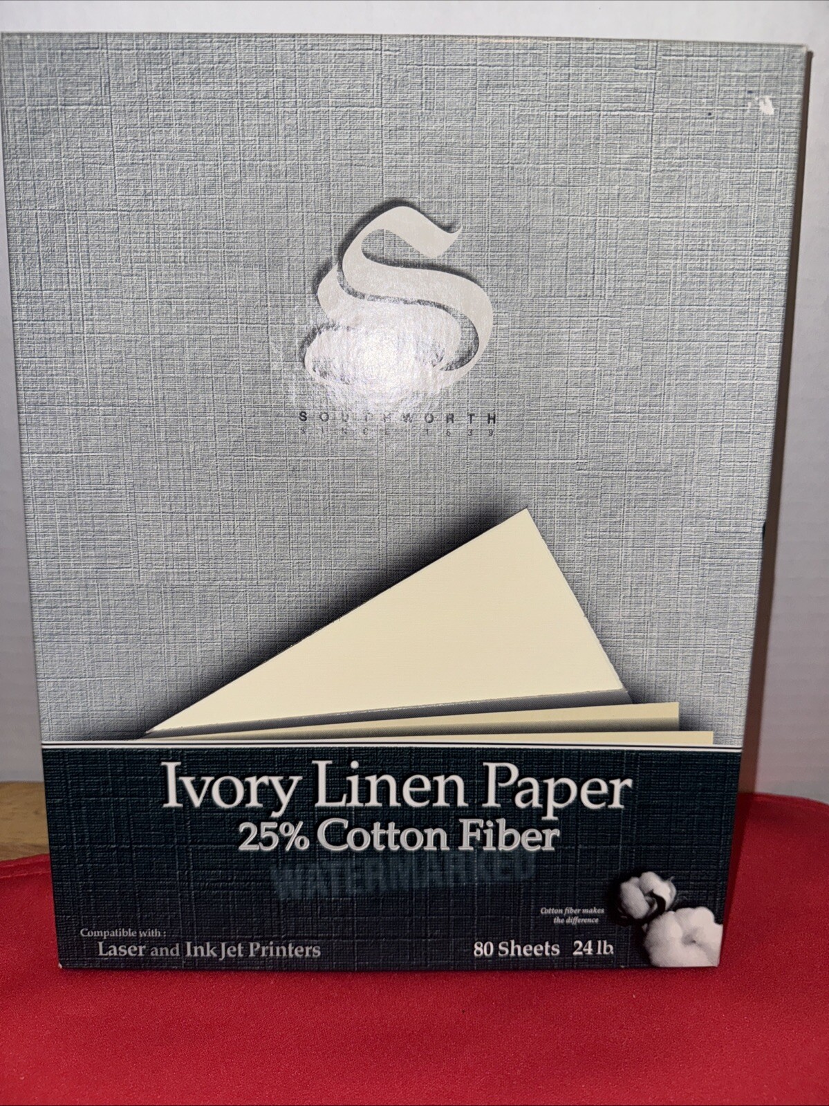 Southworth Fine Linen Ivory Business Paper 24lb 80 Sheets 25% Cotton P564C
