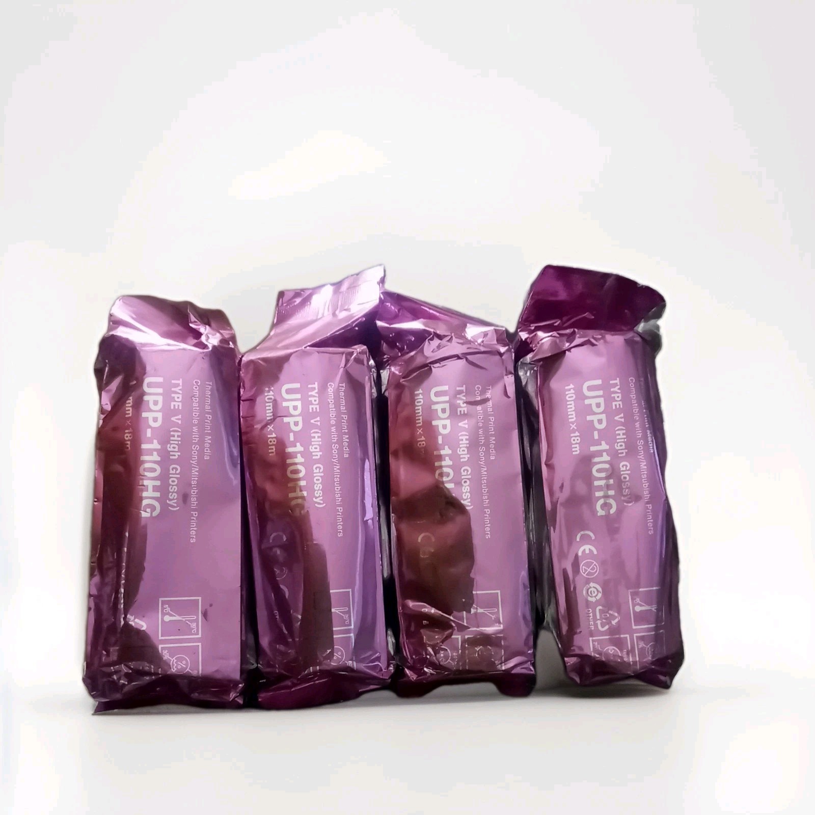 Sony Compatible UPP-110HG High Gloss Ultrasound Paper Film/Media 4 Rolls, 110mm