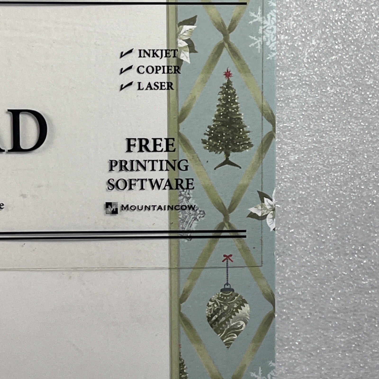 Christmas Decorations Letterhead 100 Count Holly Christmas Tree Stocking New