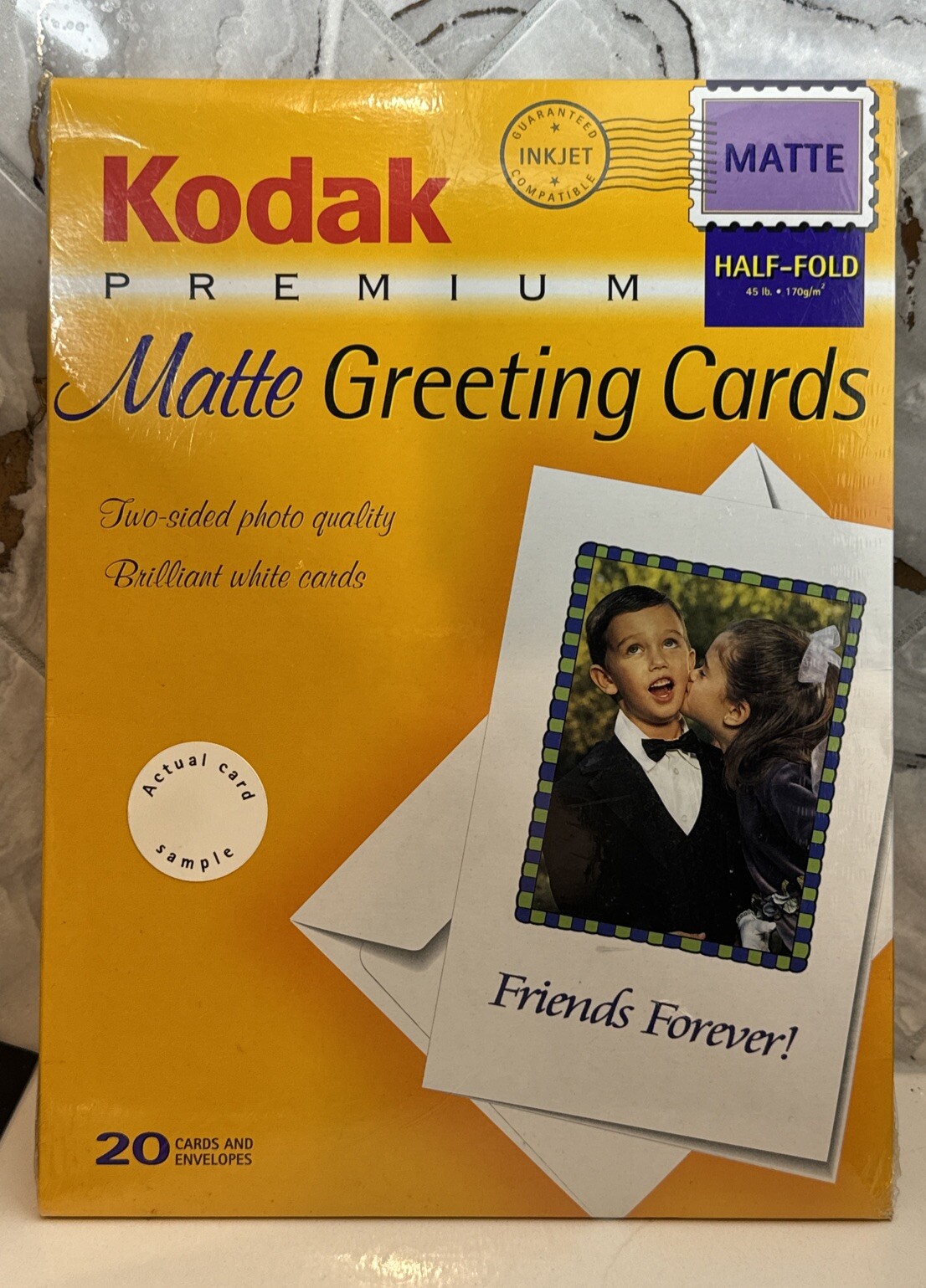 Kodak Premium Matte Greeting Cards 20 Cards and Envelope New and Sealed