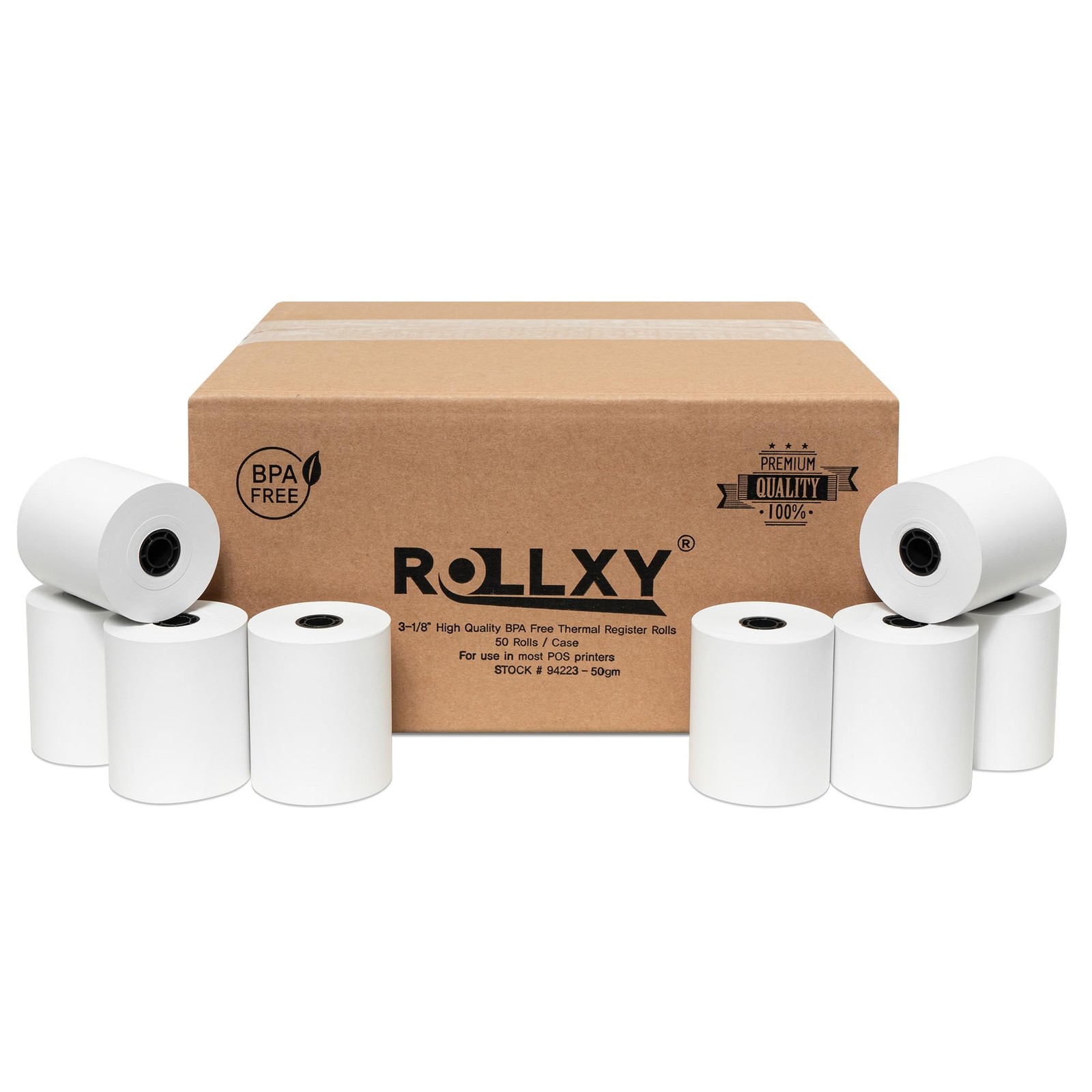 3-1/8 X 230 Thermal Paper Compatible with Star CT-S300 Tsp 100 BPA Free White