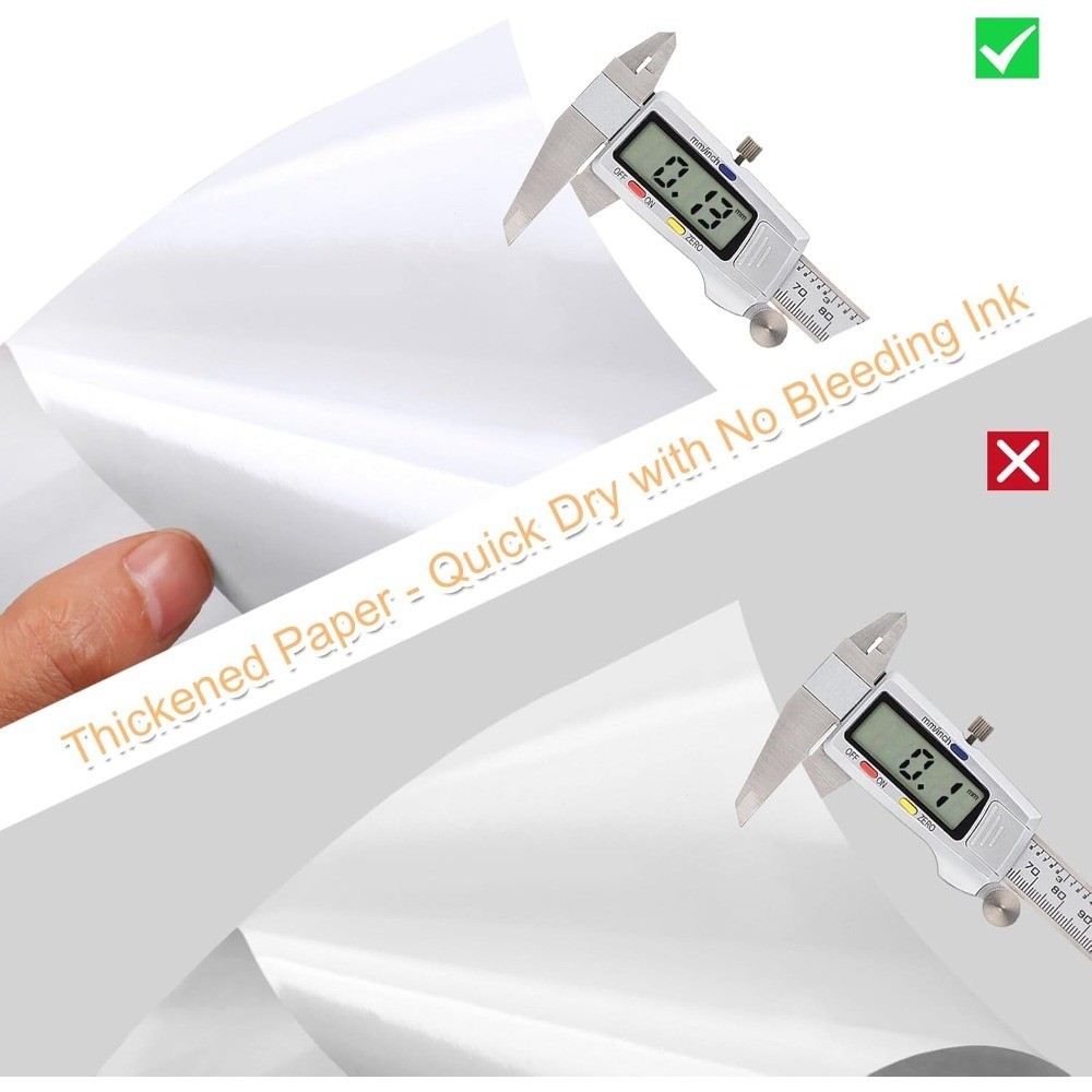 Printable Sticker Paper 40 Sheets 8.5×11 Inch Matte Full Sheet Labels for Inkjet