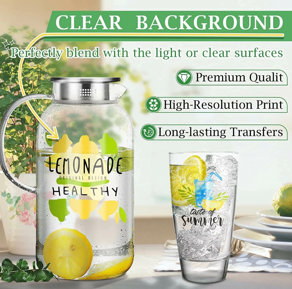Waterslide Decal Paper InkJet CLEAR 25Sh 8.5×11 Water Slide Decal Transfer Paper
