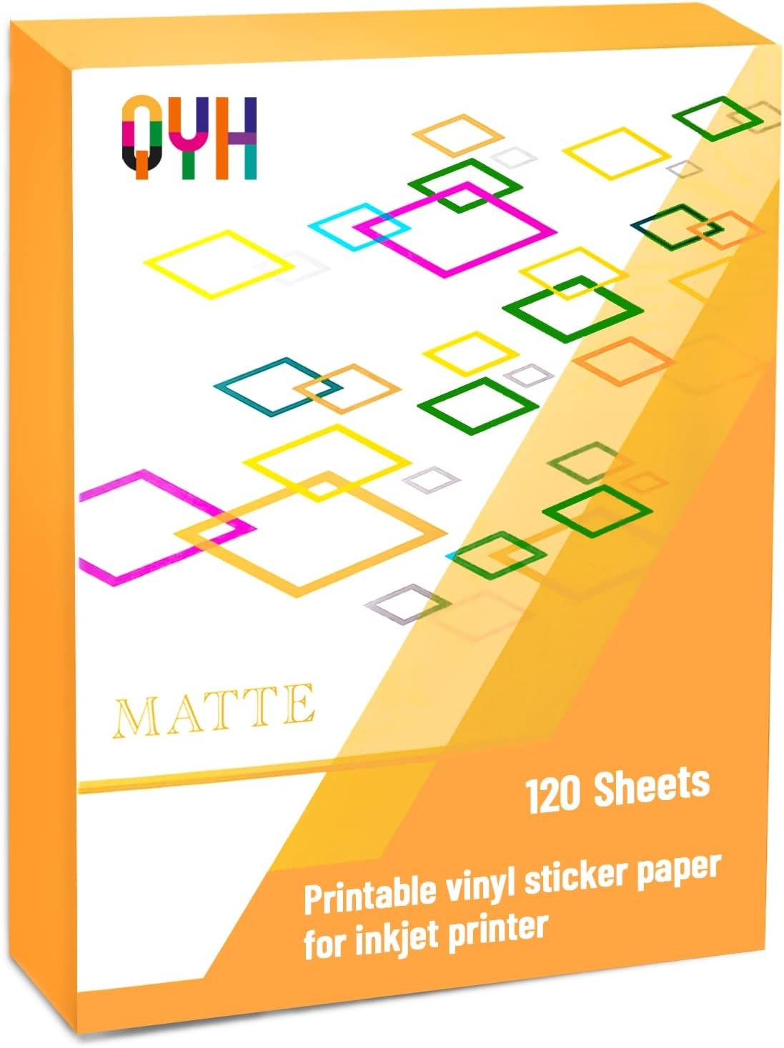 QYH Premium Printable Vinyl for Inkjet Printer-120 Matte Waterproof Sticker