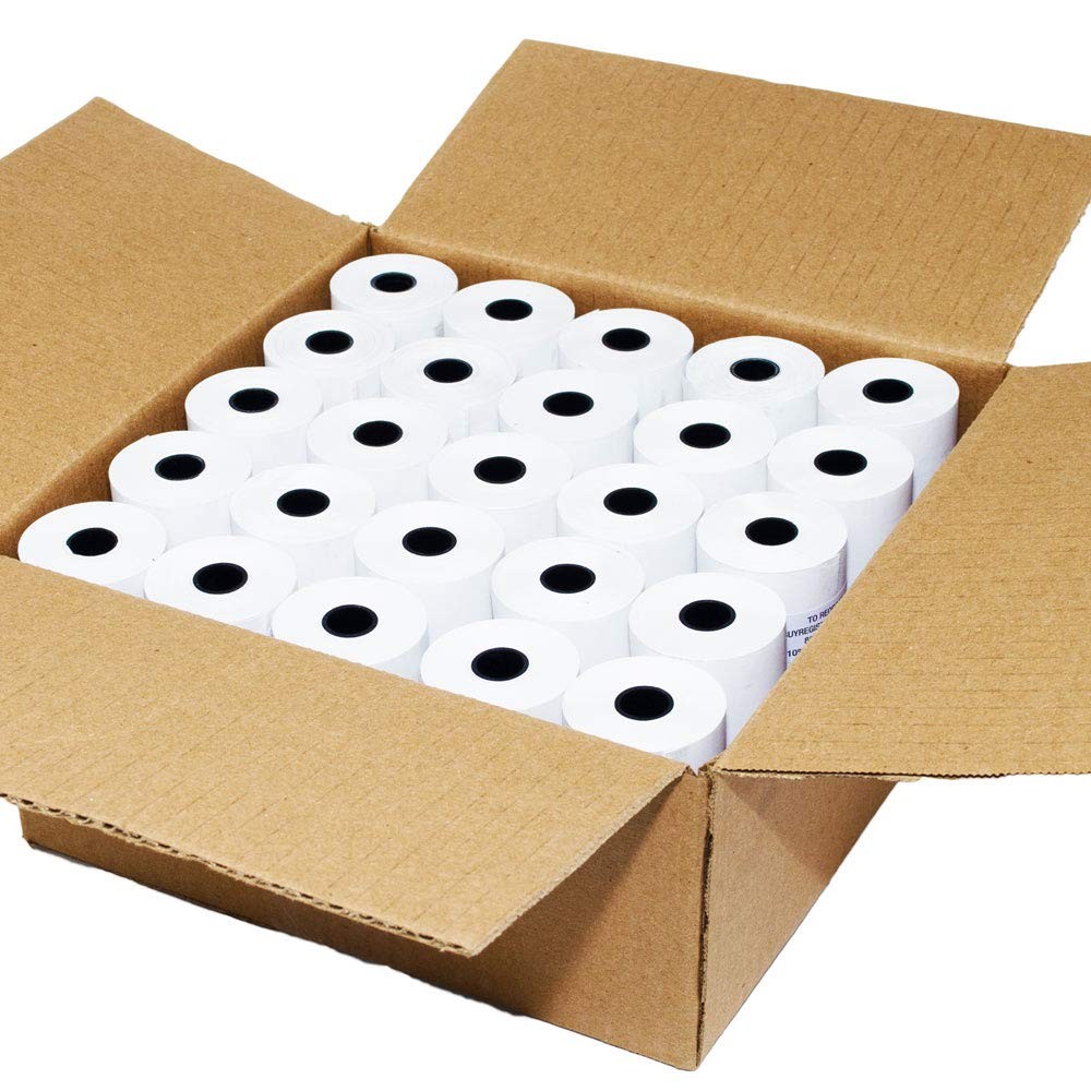 (50 Rolls) 3 1/8 x 119 ft Thermal (48 GSM Paper 1 Case – 50 Rolls, White