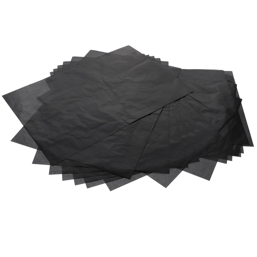 Durable Black Carbon Paper 25Sheets for Home Office Tracing and Transfer
