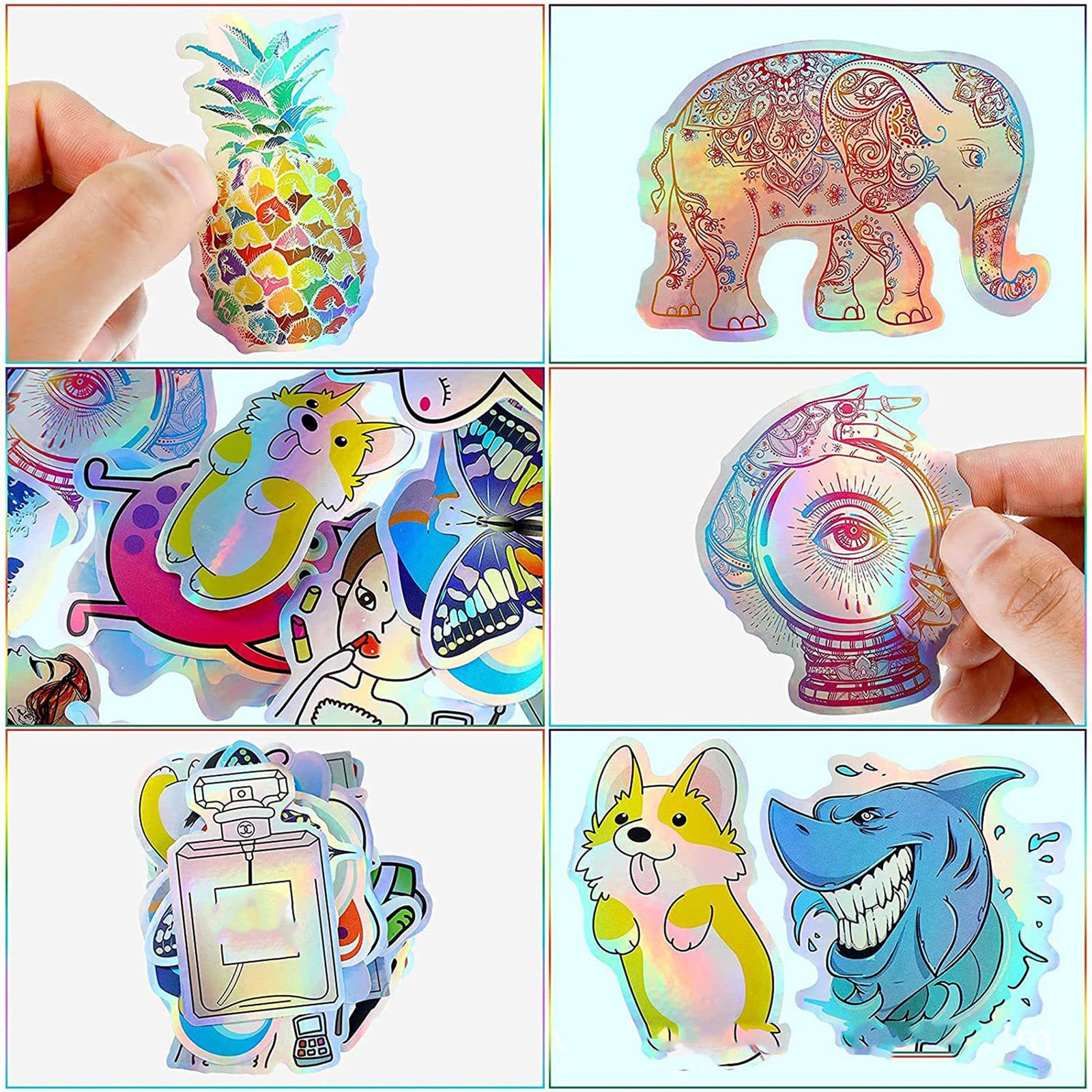 20Pcs Holographic Sticker Paper A4 Waterproof