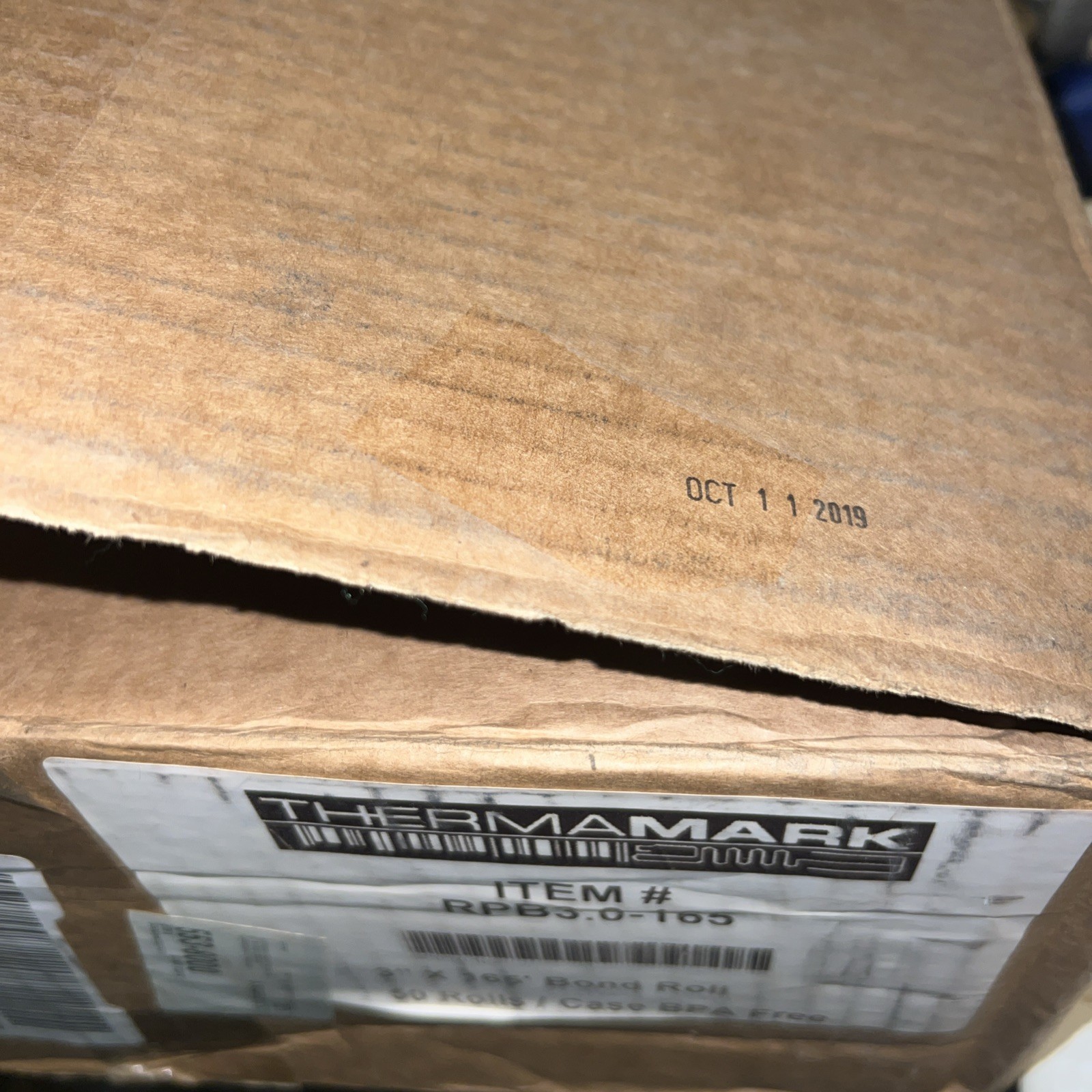 Case of 50 THERMAMARK,CONSUMABLES, BOND ROLL RECEIPT PAPER, 3″X165′ BPA Free