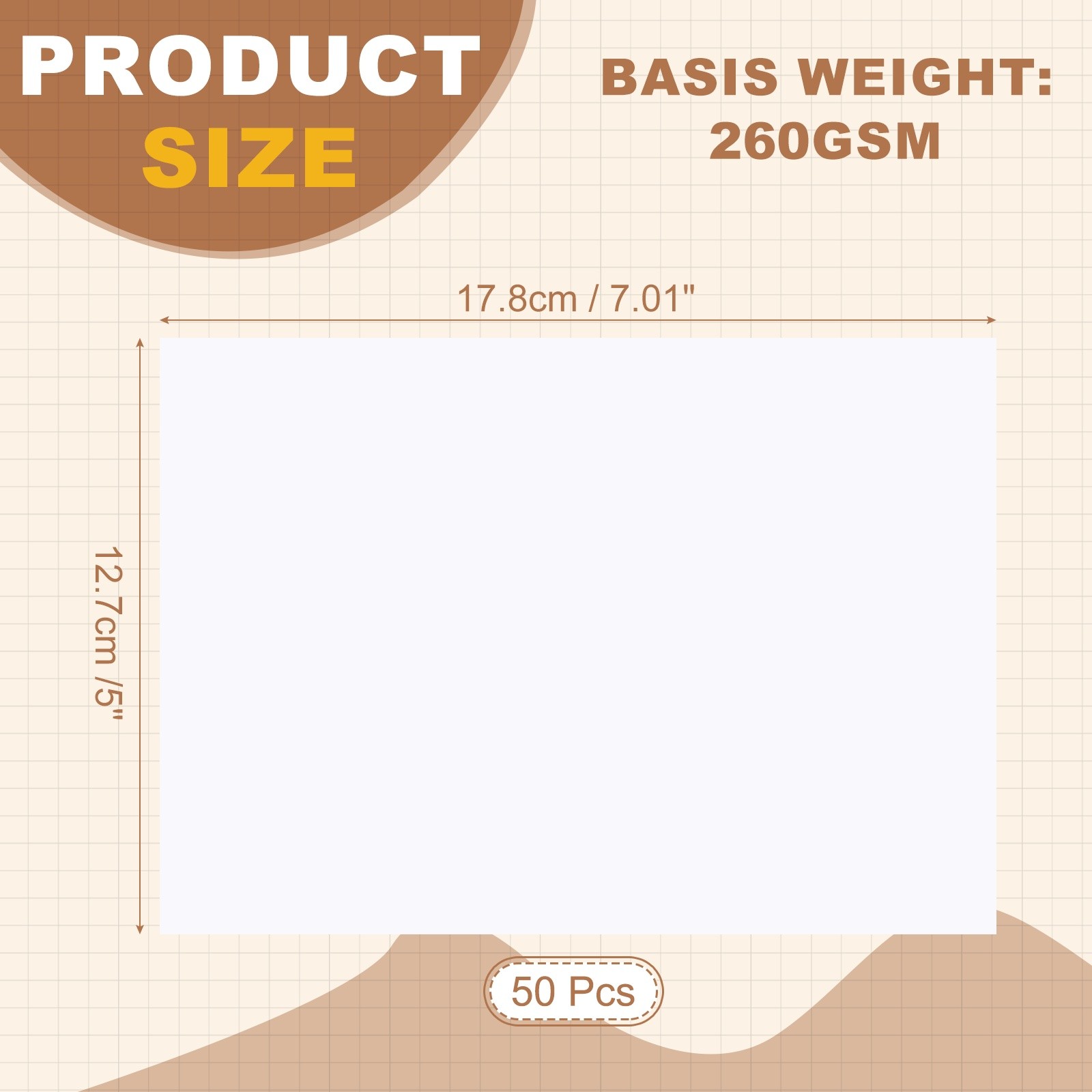 7″x5″ RC Glossy Photo Paper, 50 Sheets Inkjet Photo Paper 260GSM Resin Coated