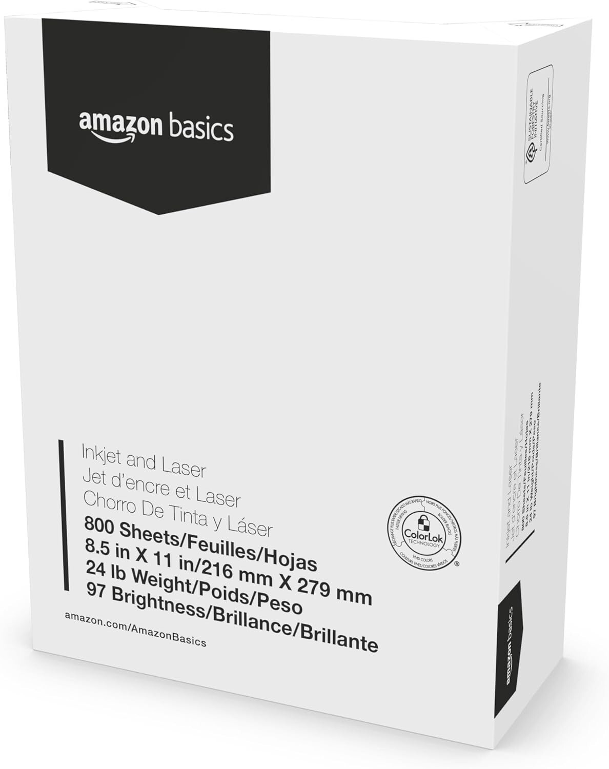 Versatile 8.5-x-11-inch Copy Paper, 800 Sheets, Works with Printers and Copiers