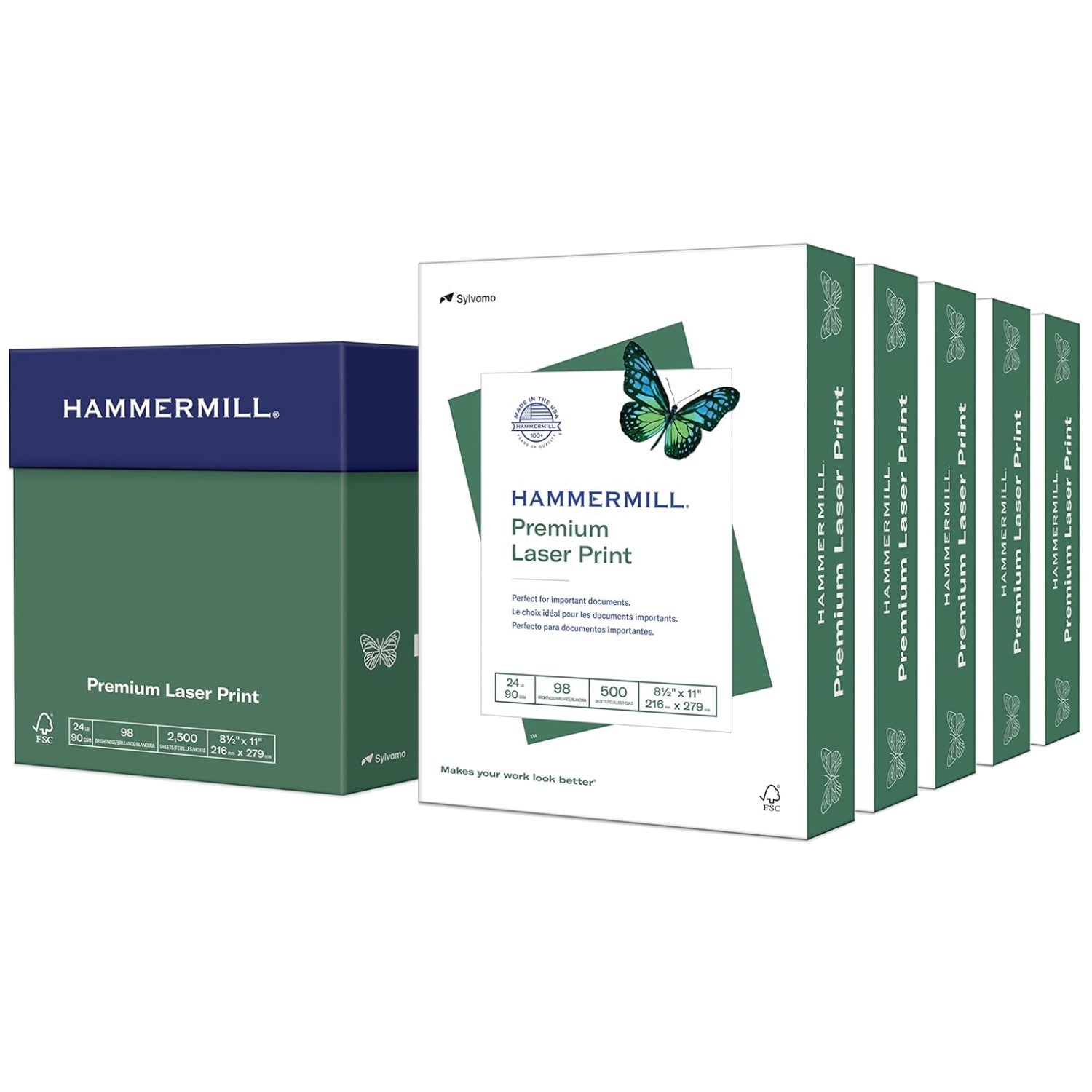 Laser Printer Paper, 24 lb – 8.5 x 11 – 98 Brightness