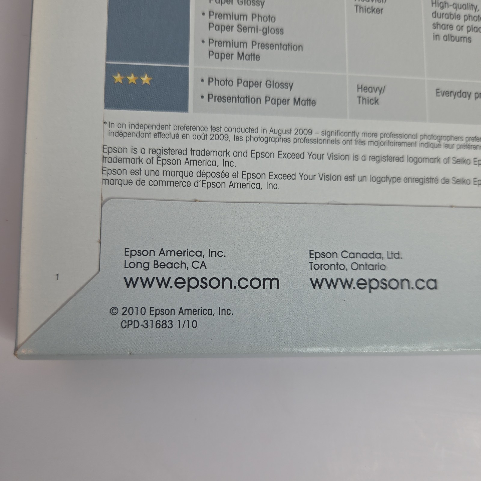 Epson Ultra Premium Presentation Paper Matte 8.5×11 50 Sheets High Color Gamut
