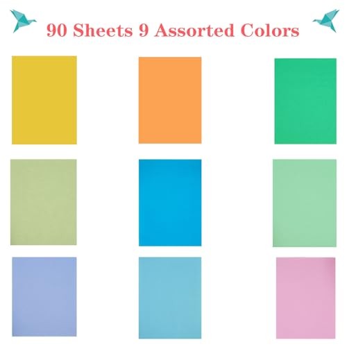 Colored Copy Paper 8.5 x 11 Printer Paper Sheets Colorful Paper 90 9 colors