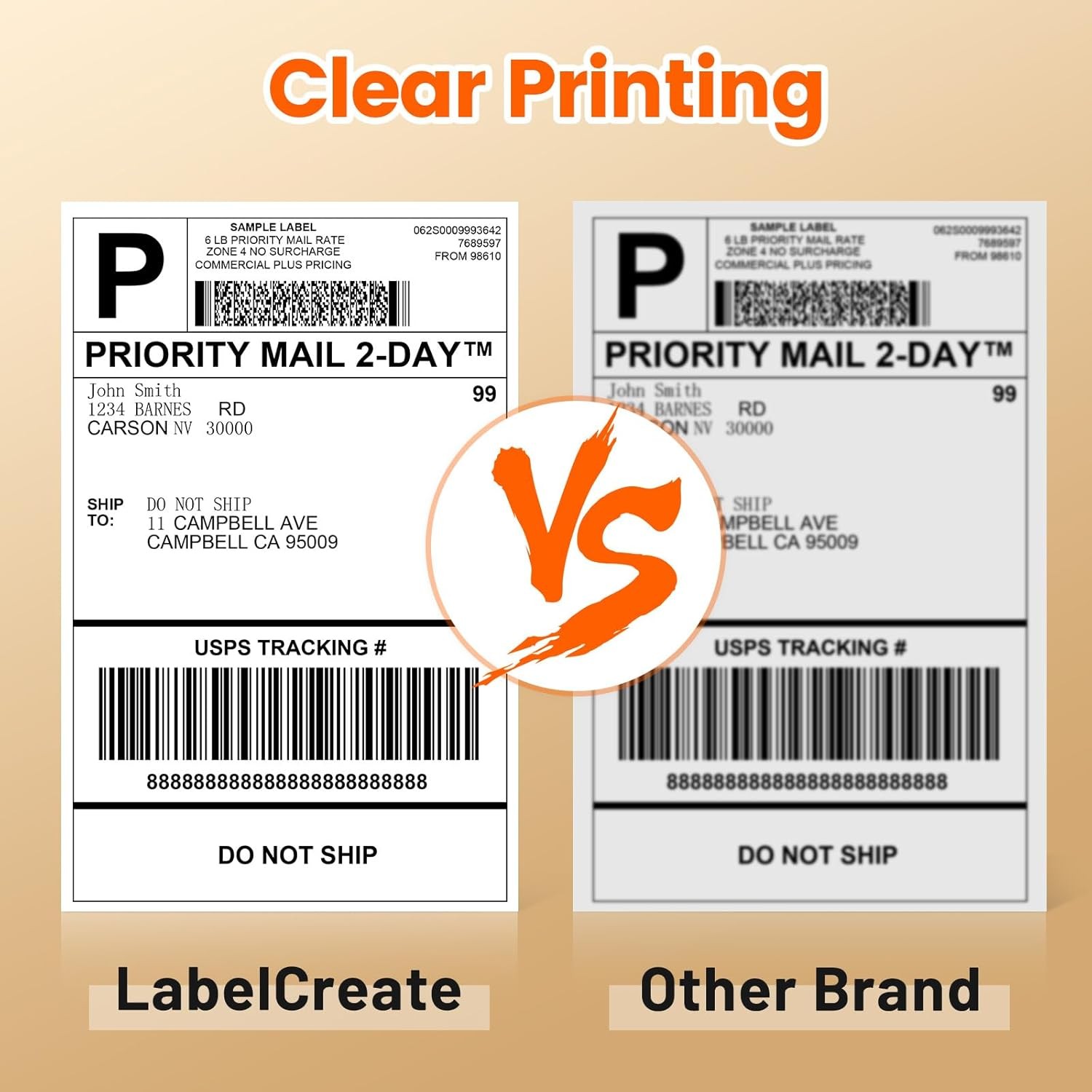 500/1000PCS 4×6 Direct Thermal Shipping Label VRETTI MUNBYN Phomemo Lot
