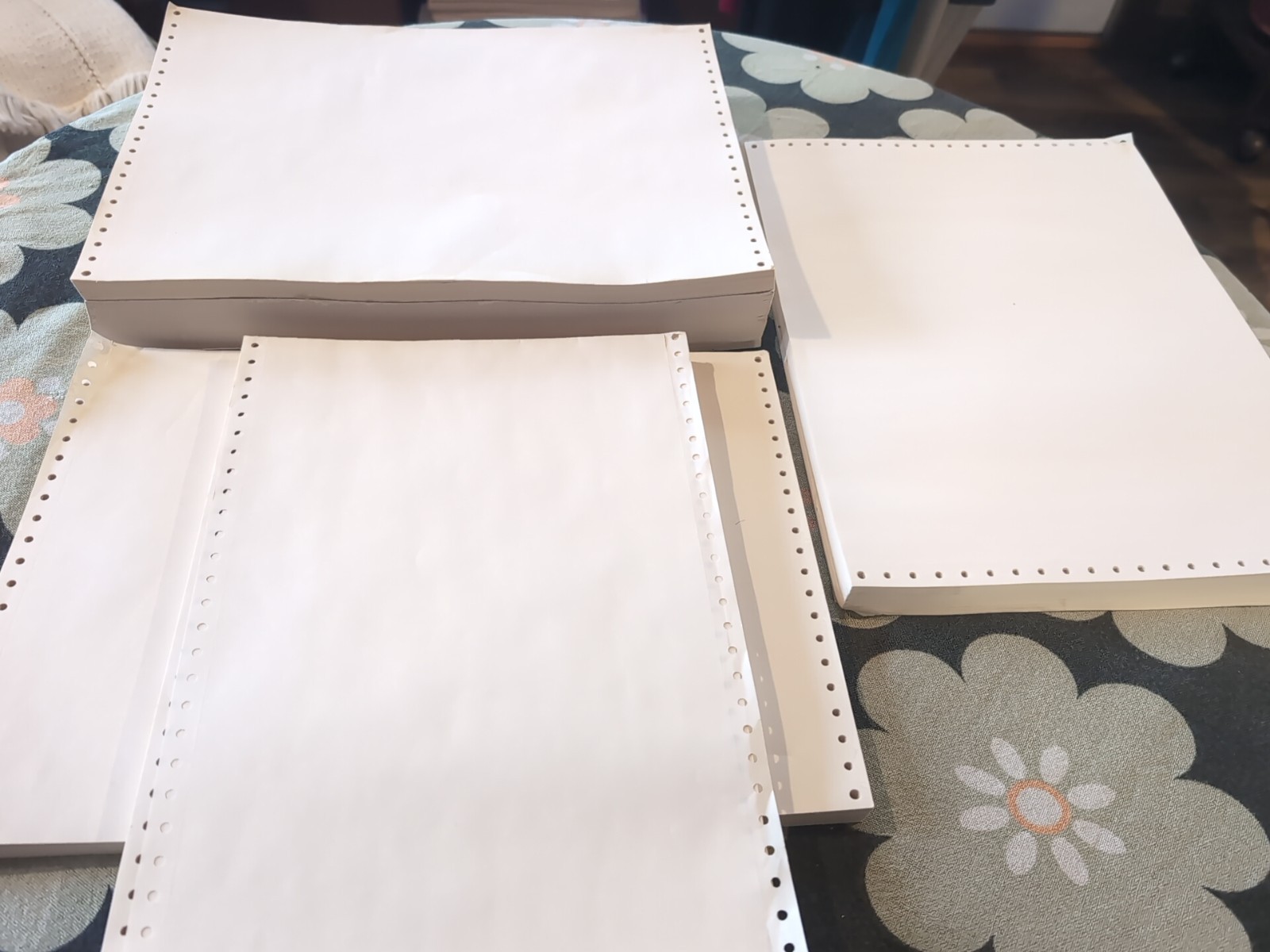 Continuous Dot Matrix Tractor Feed Printer Computer Paper Retro & RARE