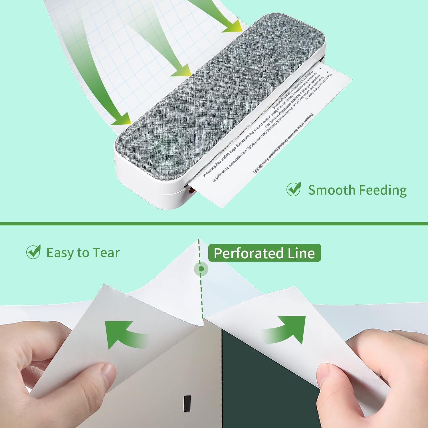 LINGLONG A4 Thermal Printer Paper, [A4]200 Sheets Continual 8.5 x 11″, White