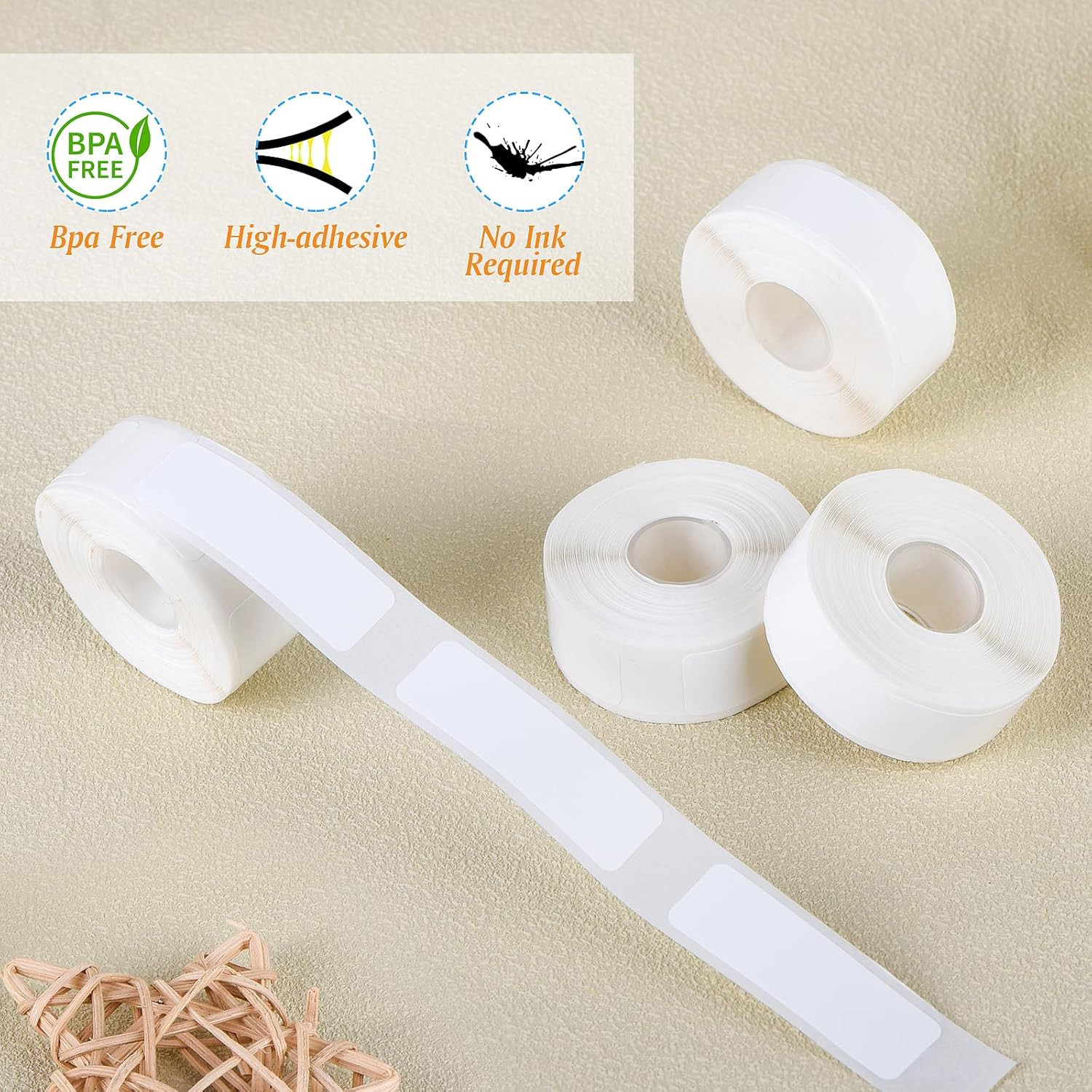 6 Rolls Label Maker Tape 12x40mm D30 Thermal Stickers Waterproof 960 Labels