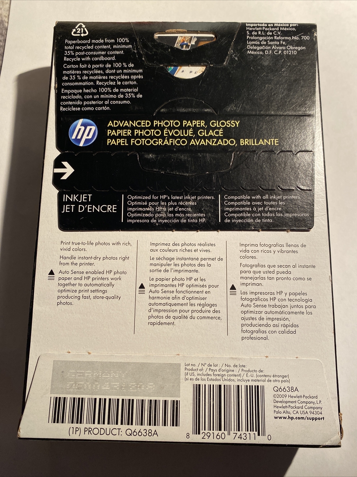 HP Advanced photo Paper 100 sheets 4 x 6-Inch Glossy + Sample Canon Paper zal