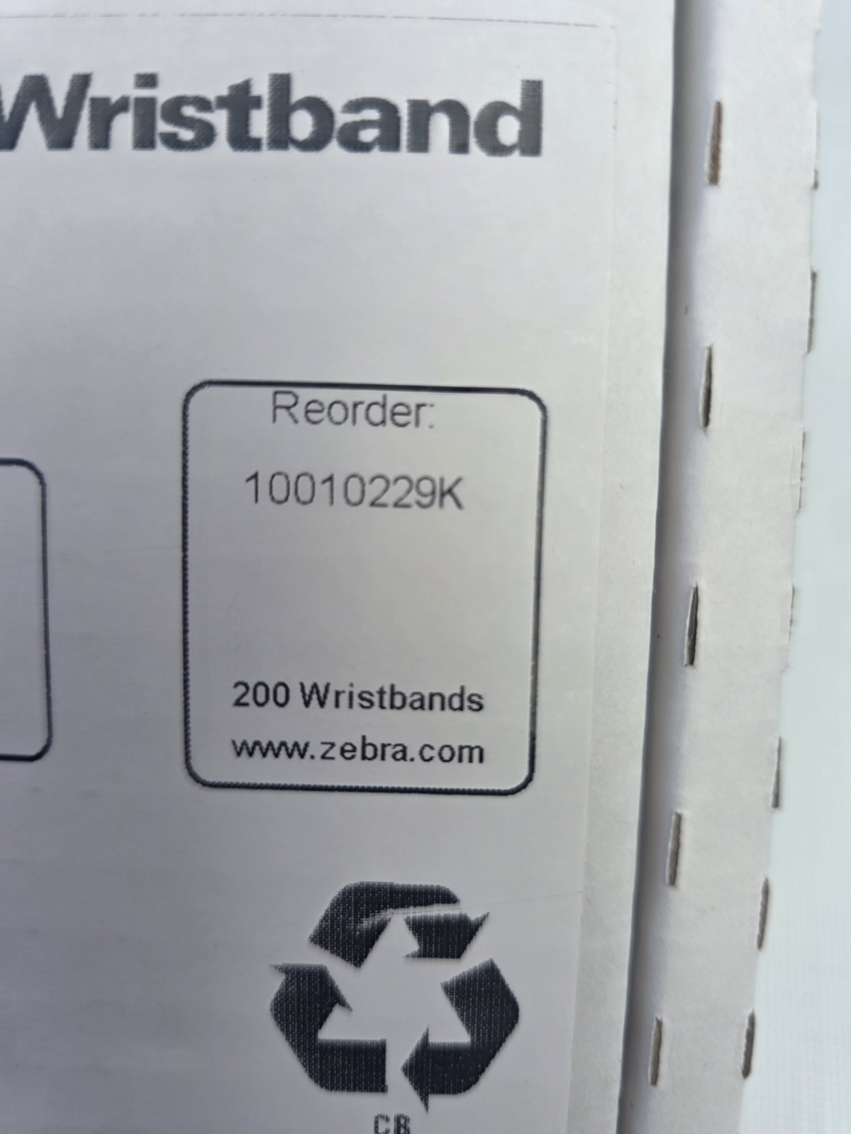 (1) Zebra 10010229K 1″×11″ Adult Z-Band UltraSoft Wristband Cartridge Purple