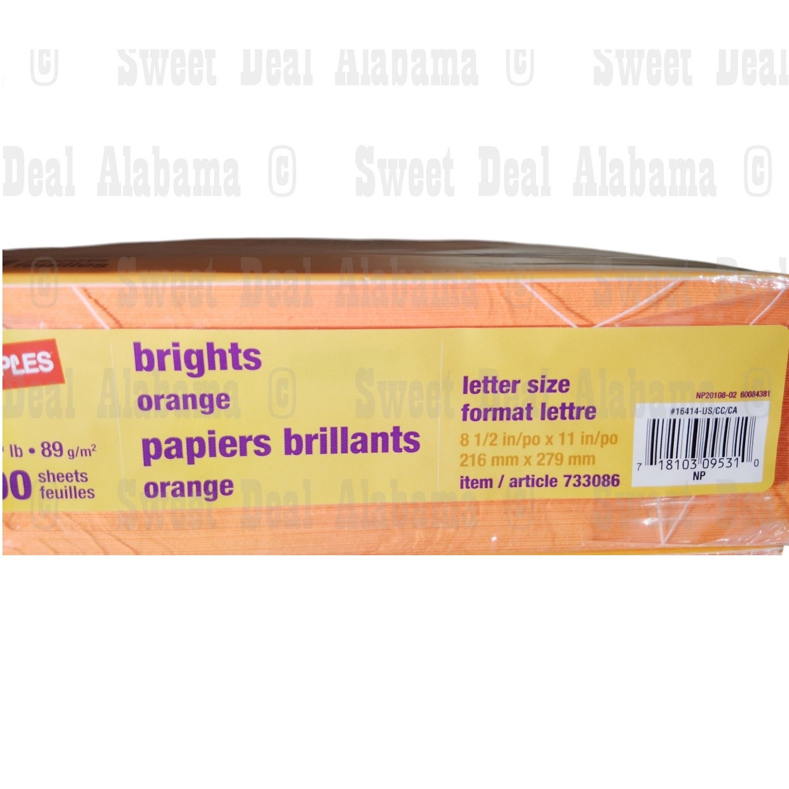 Brights – 1 Ream (500 Pages) Orange Colored Printer Paper 24 Lb., 8.5″ x 11″