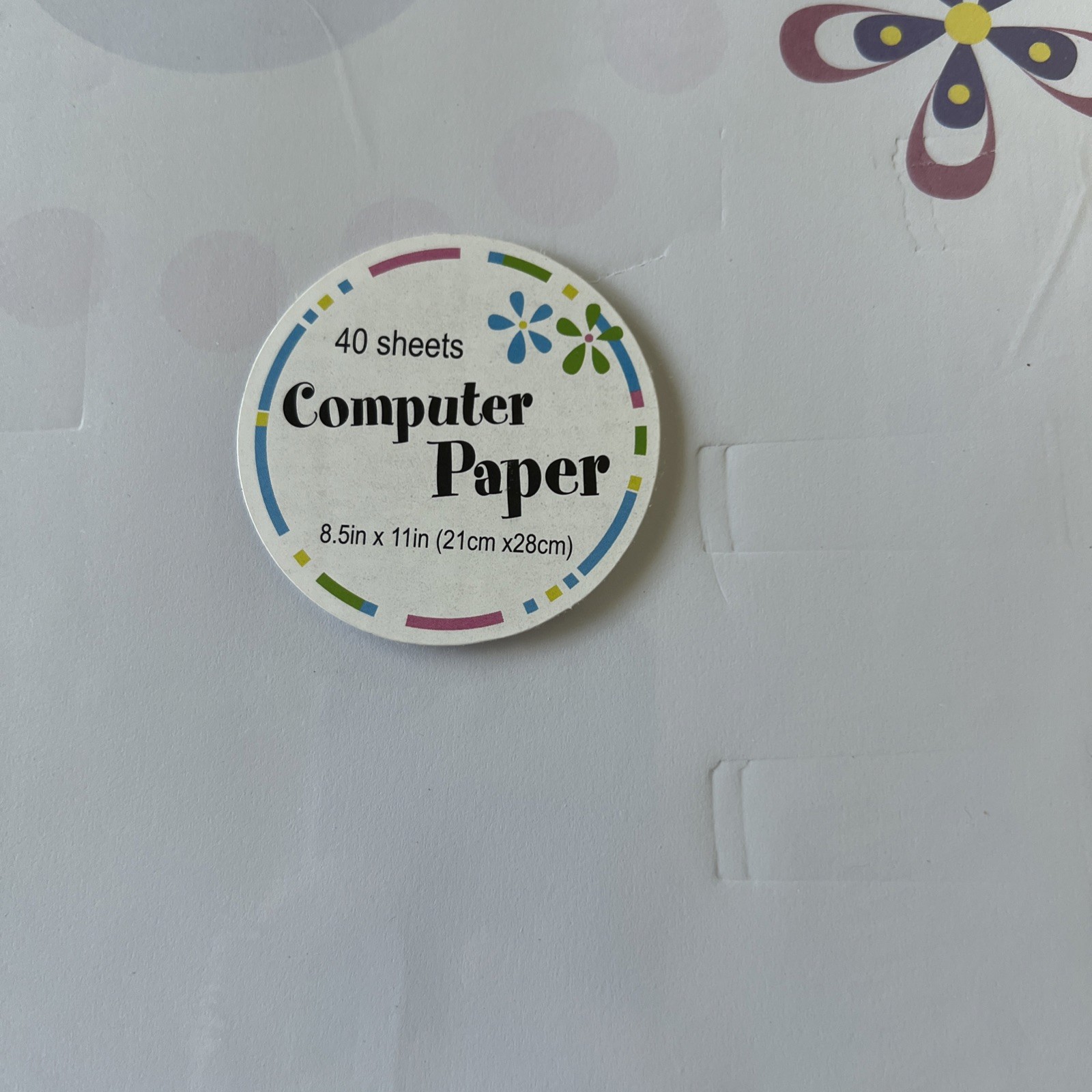 Computer Paper 40 Sheets 8.5″ by 11″ Flowers/ Two Pack 1 New Other Open Box