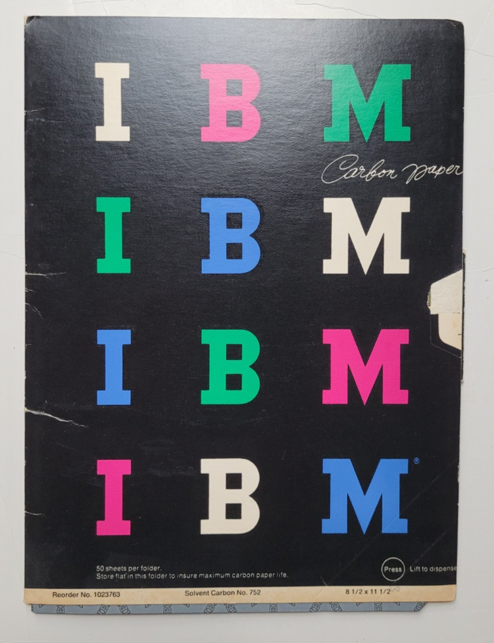Rare vintage IBM Carbon Paper, size 8 1/2 x 11 1/2, 39 sheets
