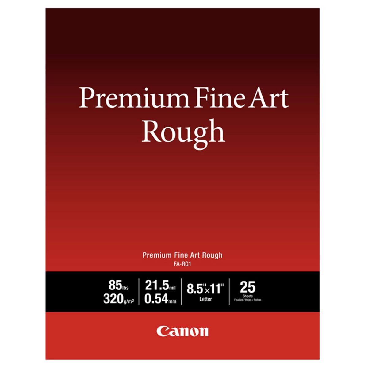 Canon Premium Fine Art Rough Photo Paper, 8.5×11″, 25 Sheets