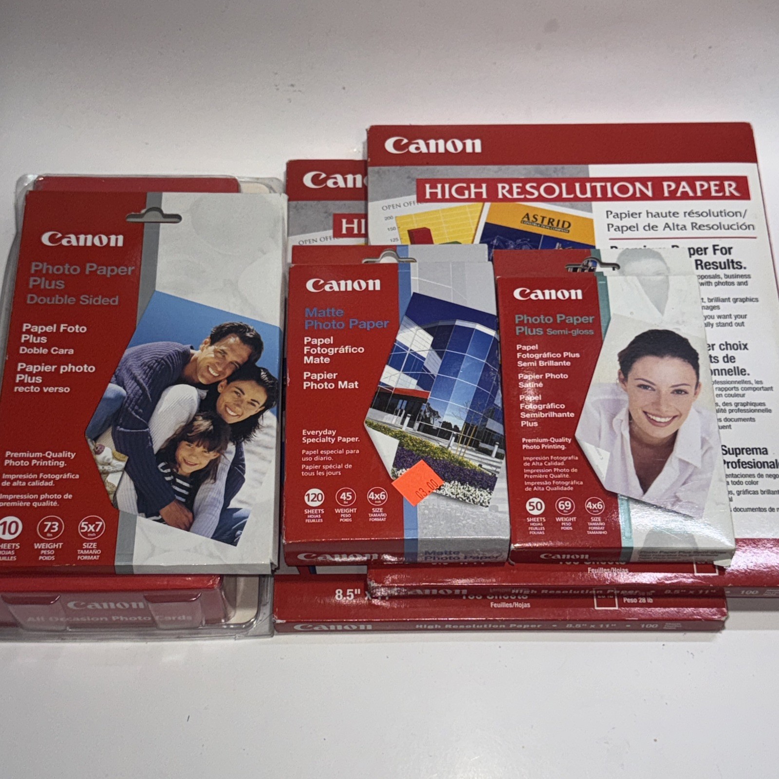 Lot Canon Photo Printing Paper – Canon 8 1/2″x11″ 4×6” 5×7” Envelopes New