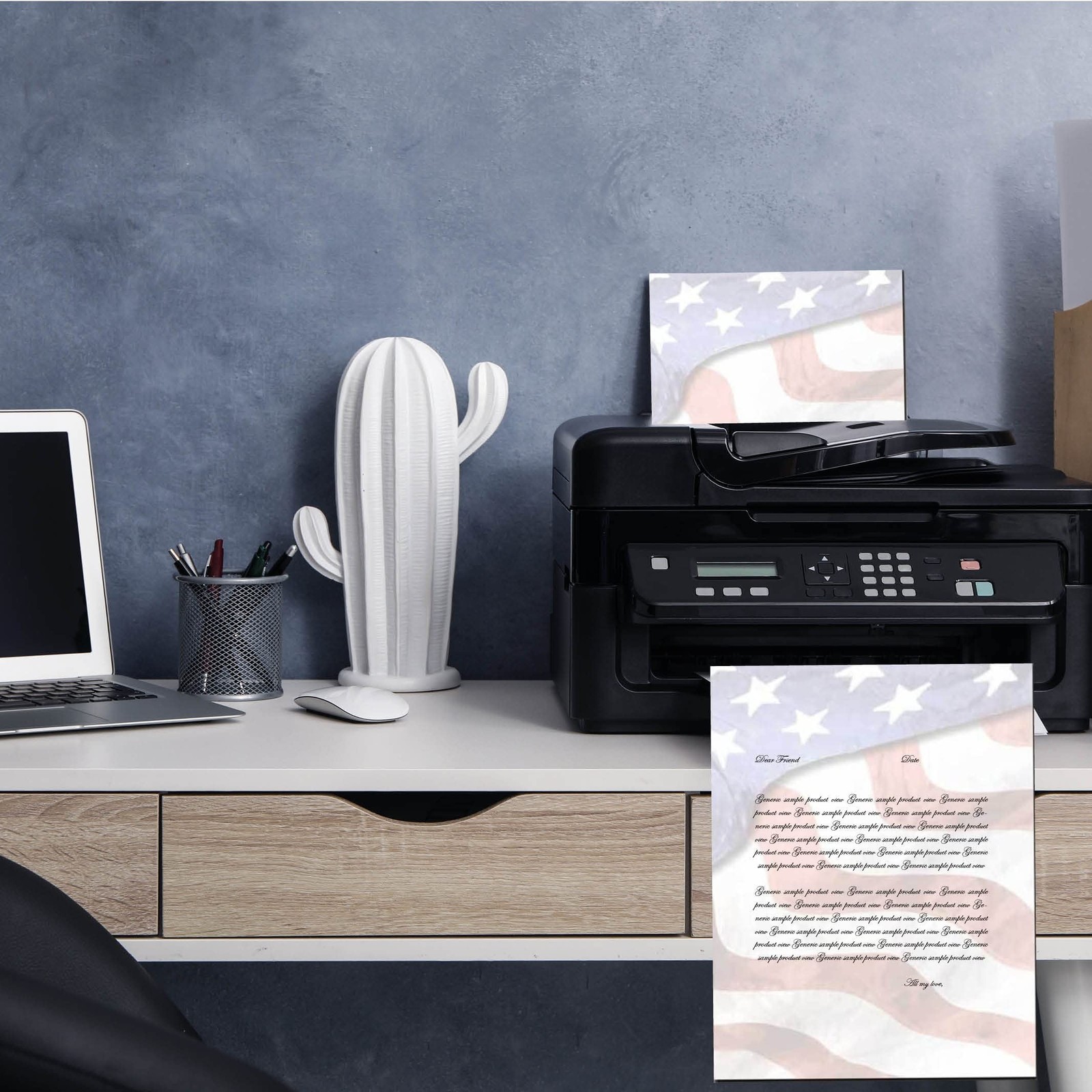 Grand Old Flag Letterhead Laser & Inkjet Printer Paper, 100 pack Grand Old Flag