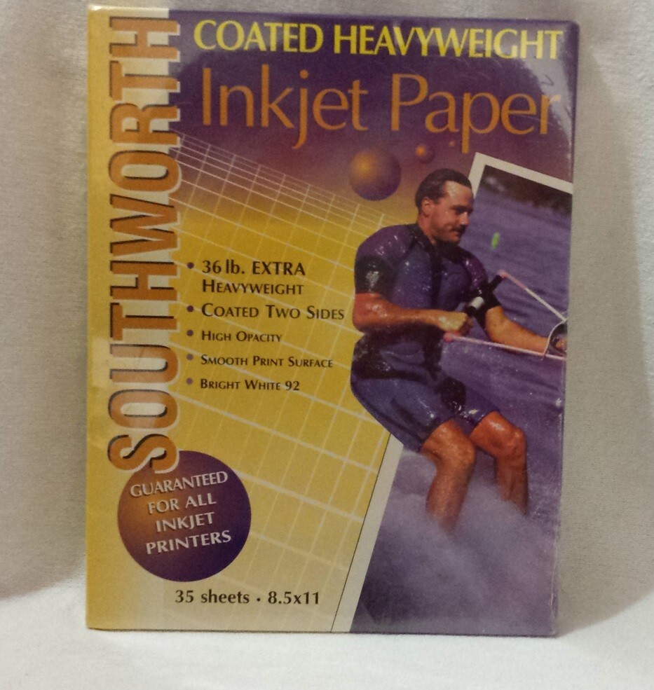 Southworth Coated Heavyweight 36 lb Inkjet Copy Paper Bright White 92 W31QC NIP