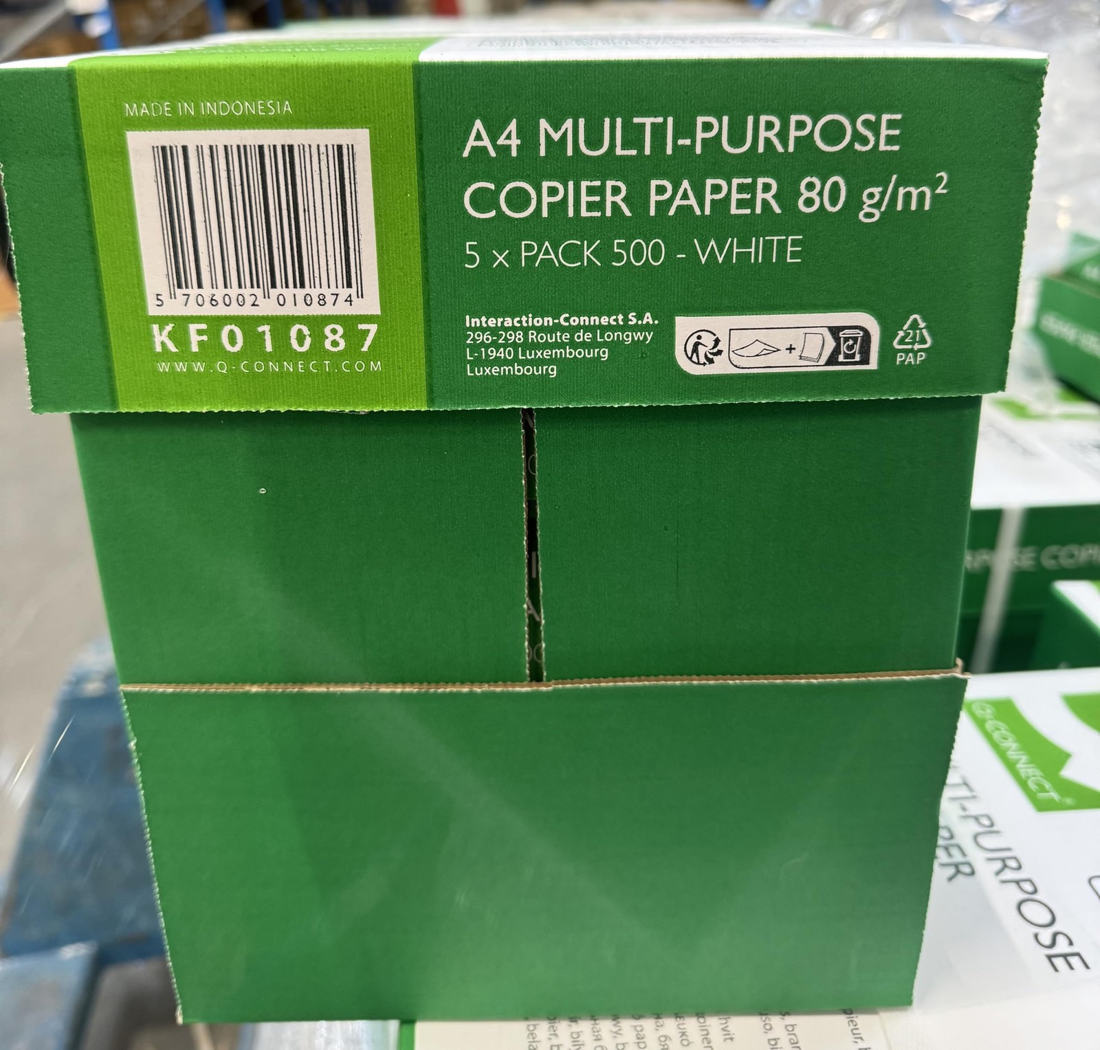 KF01087 Copy Paper Printer Paper / A4, 80gsm / 5 x 500 Sheets / Quality Cla…