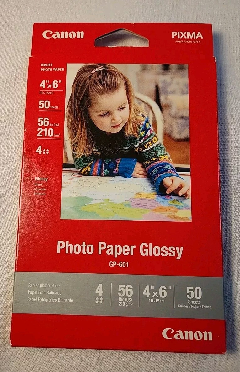 Canon Photo Paper 4” x 6″ 50 sheets Glossy GP-601 8649B001
