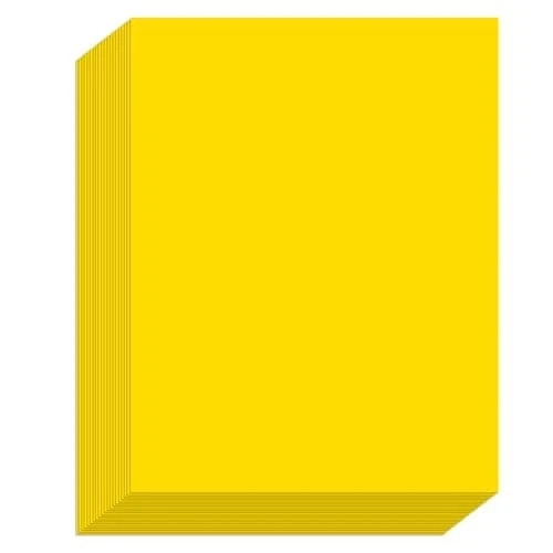 30 Fluorescent Yellow Full-Sheet Labels, 8-1/2″ x 11″ Neon Colored Self