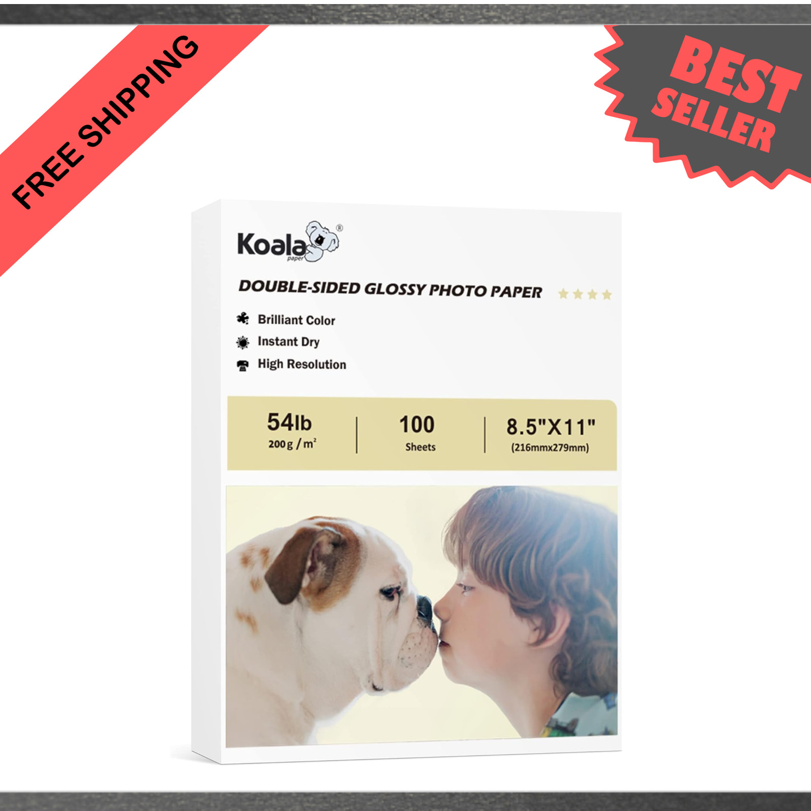 Double Sided Glossy Photo Paper 8.5×11 200gsm Inkjet Compatible for Printing